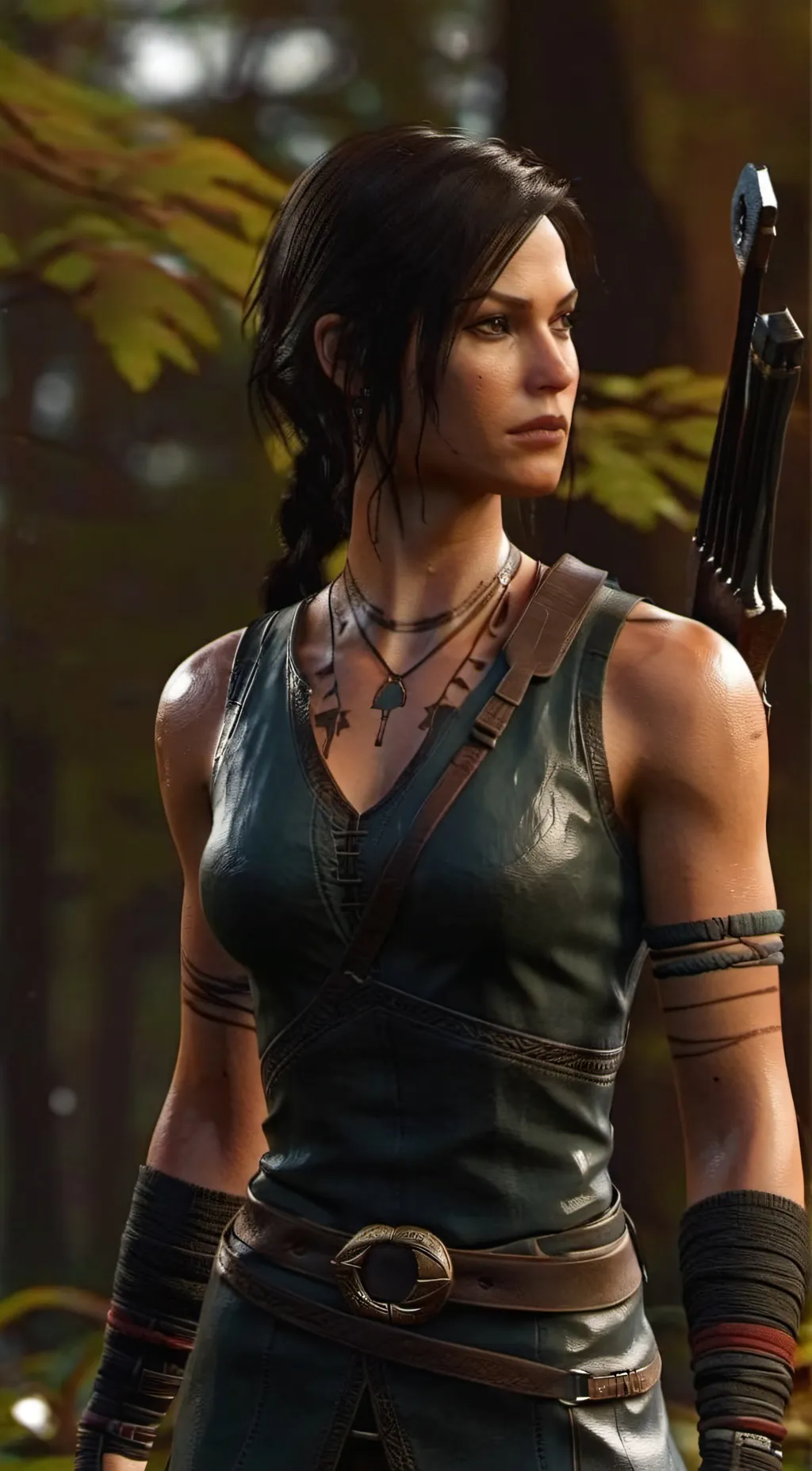 ai character: Lara Croft background