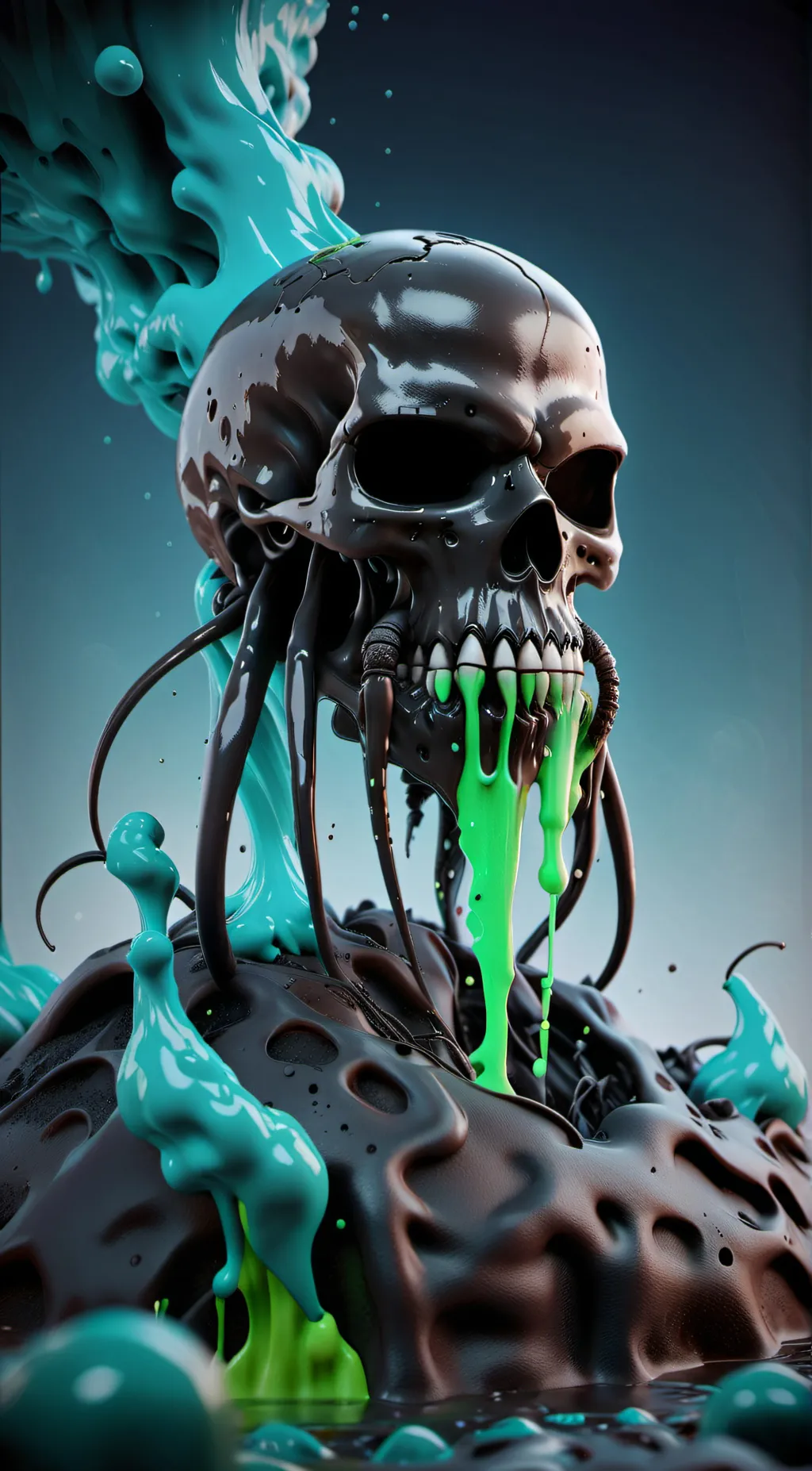 ai character: toxic slime  background