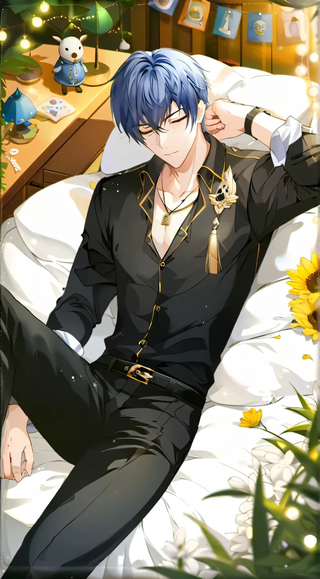 ai character: Marius  background