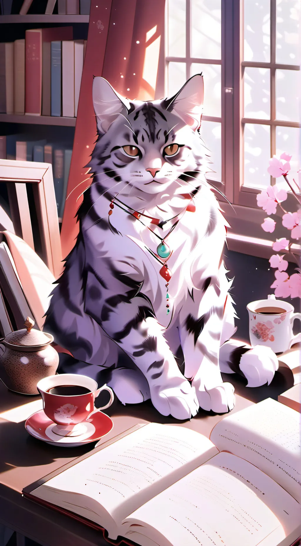 ai character: cat background