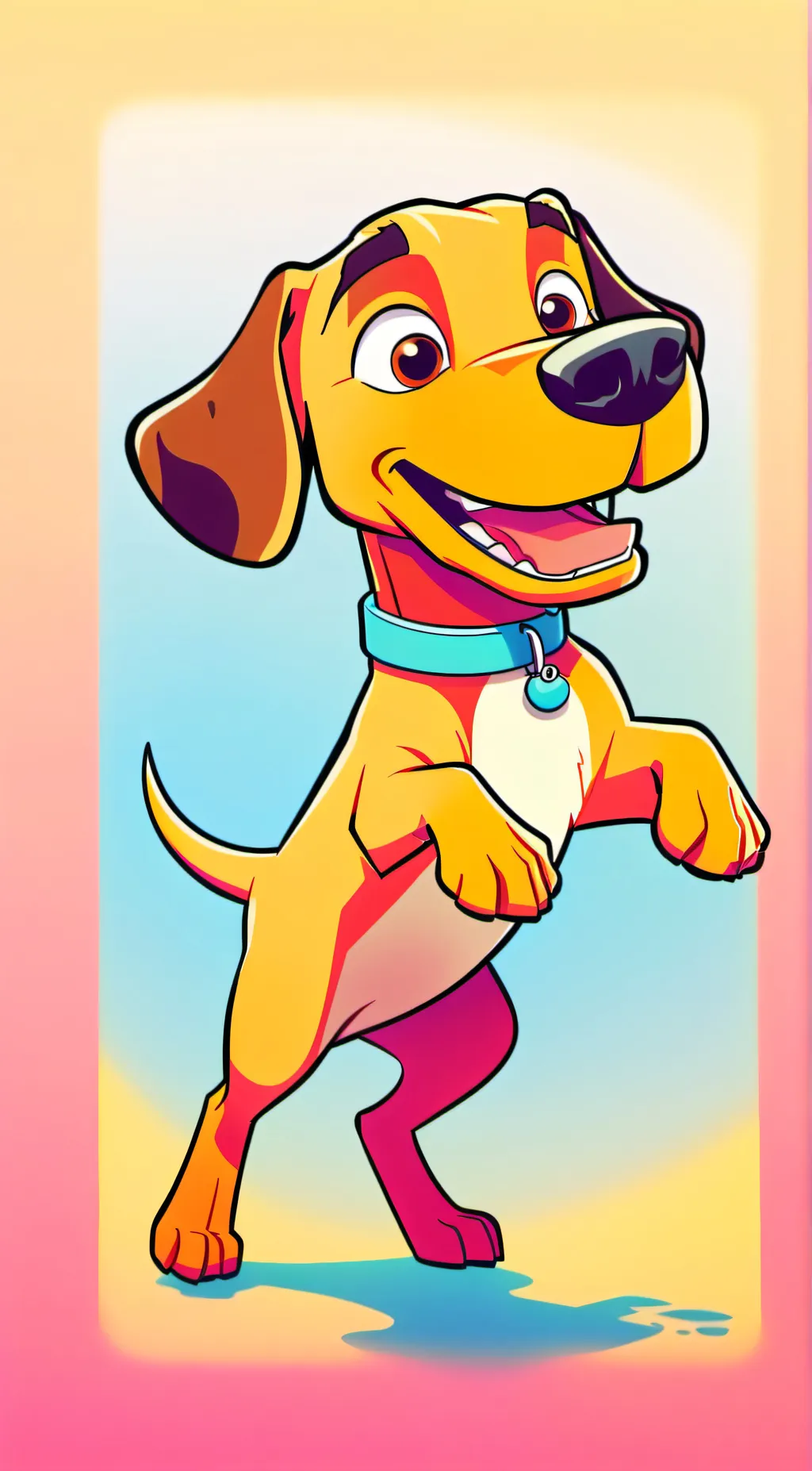 ai character: dog day background
