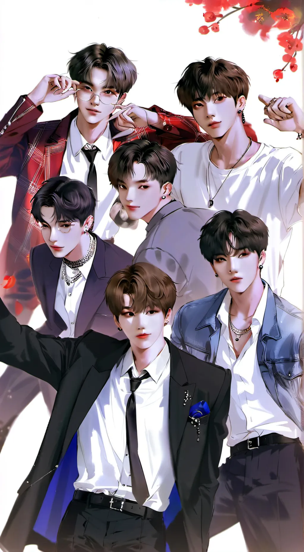 ai character: Skz+Woojin background