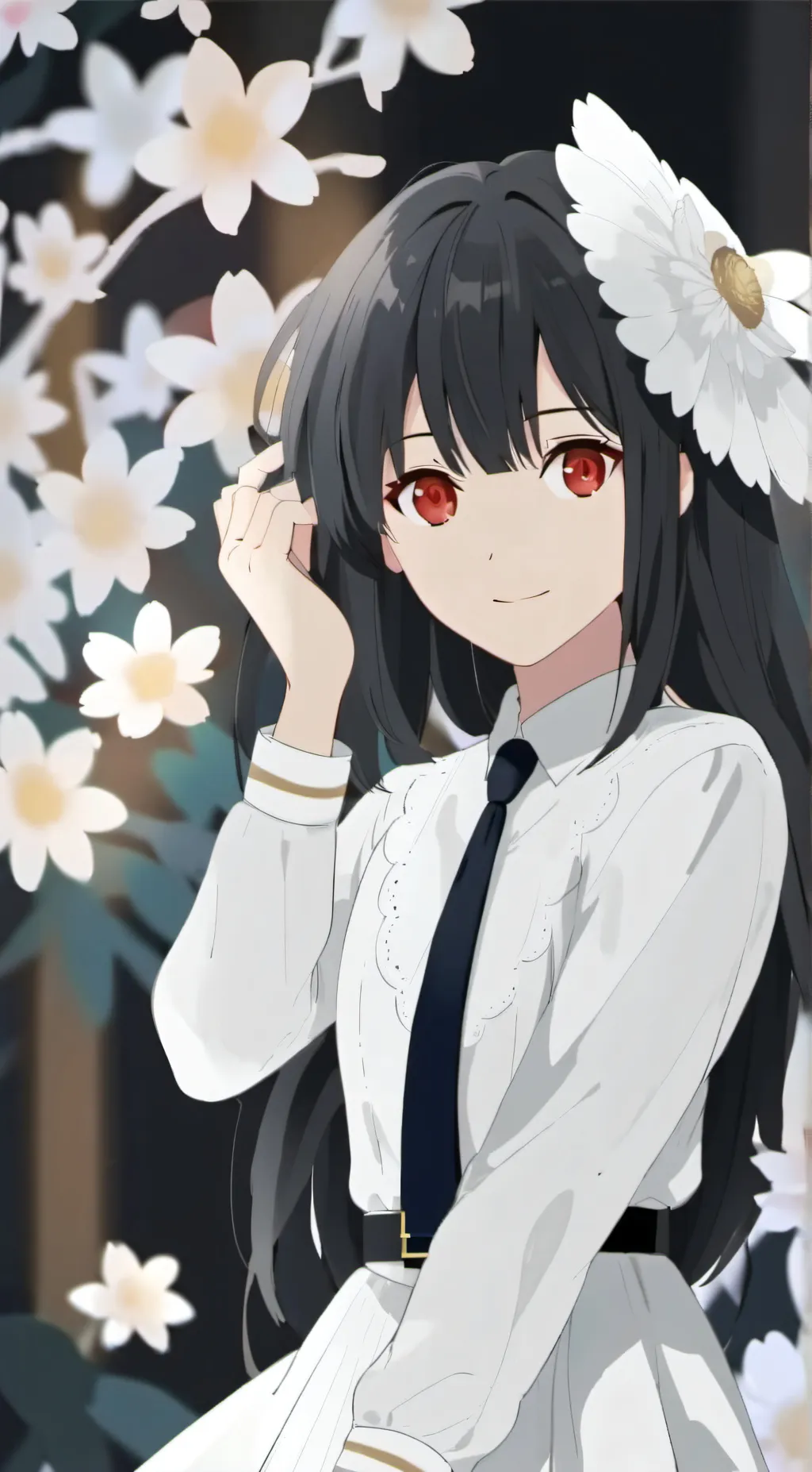 ai character: Violet background
