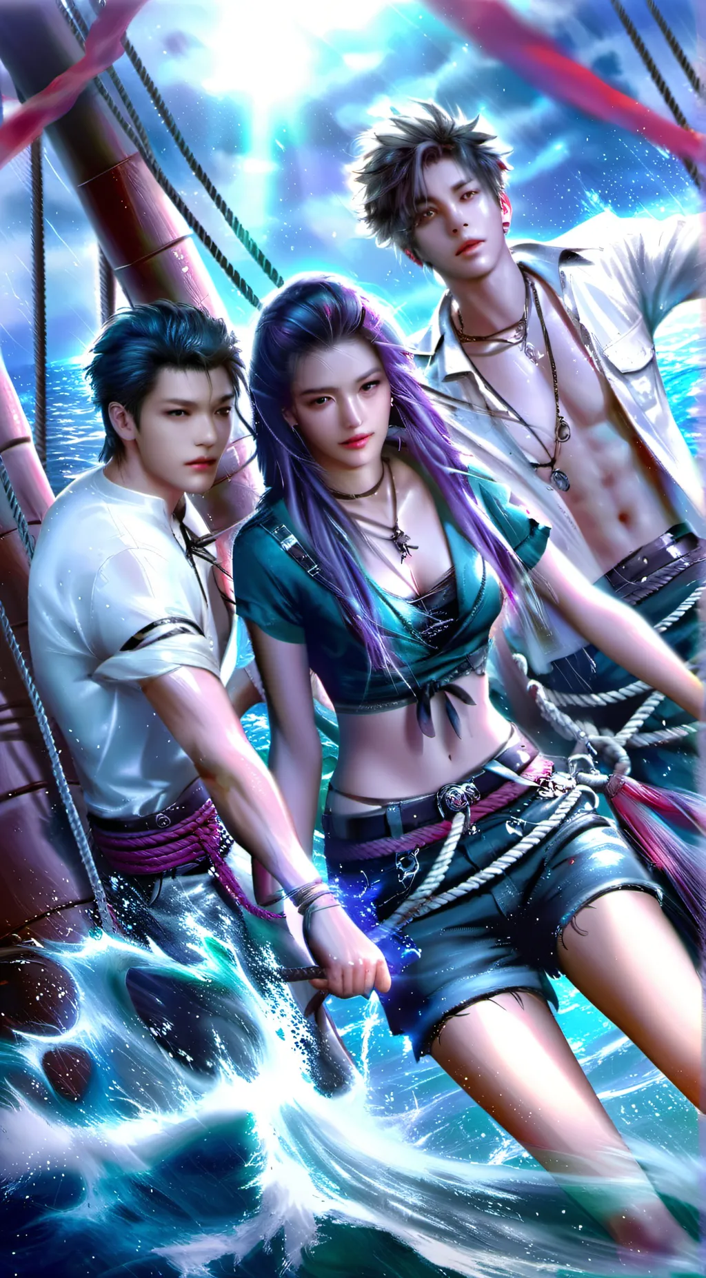 ai character: ava jake and Kevin background