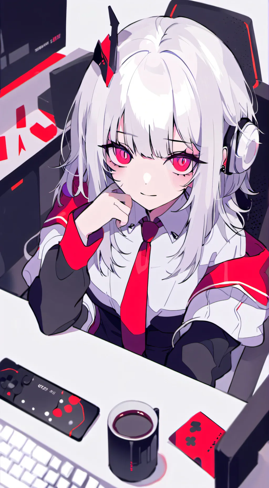 ai character: .•♫•♬• 𝑬𝑴𝑰 •♬•♫•. background