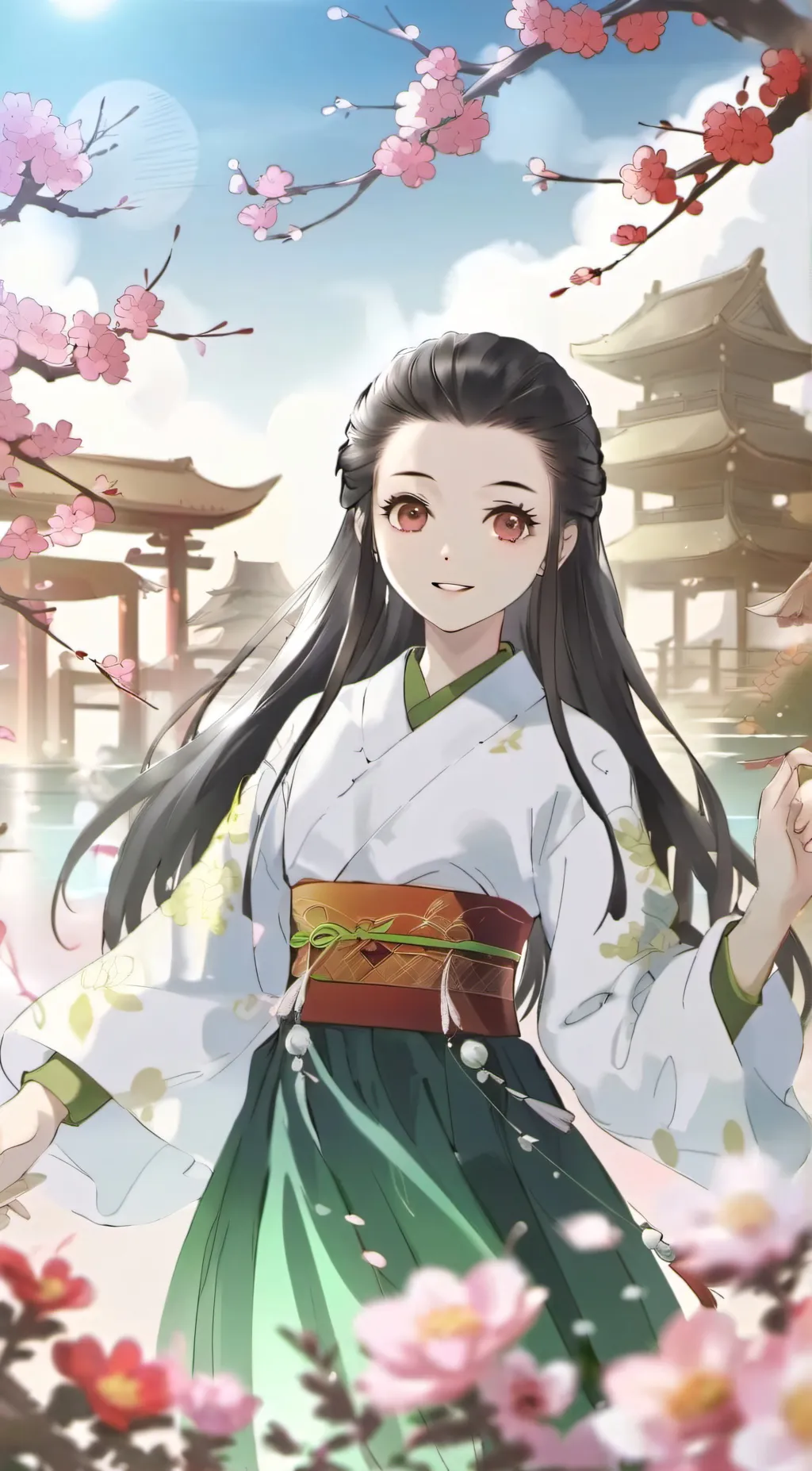 ai character: nezuko background