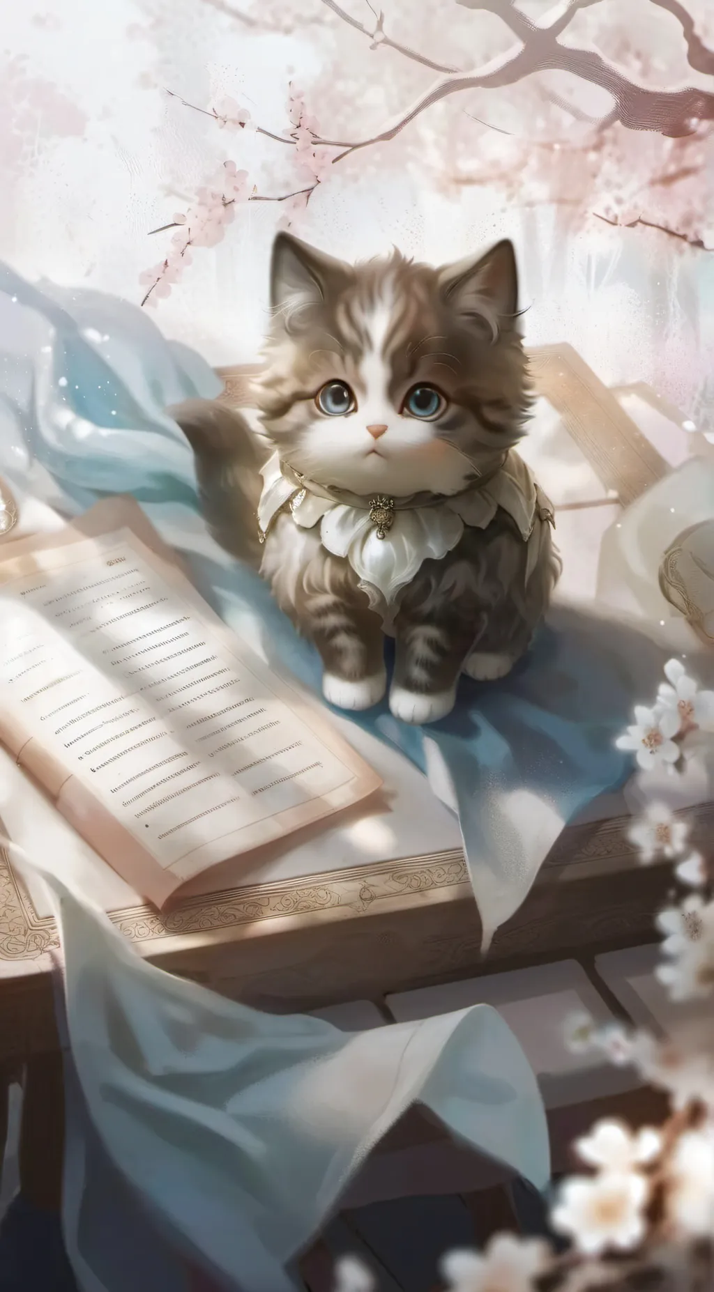 ai character: tiny kitten background