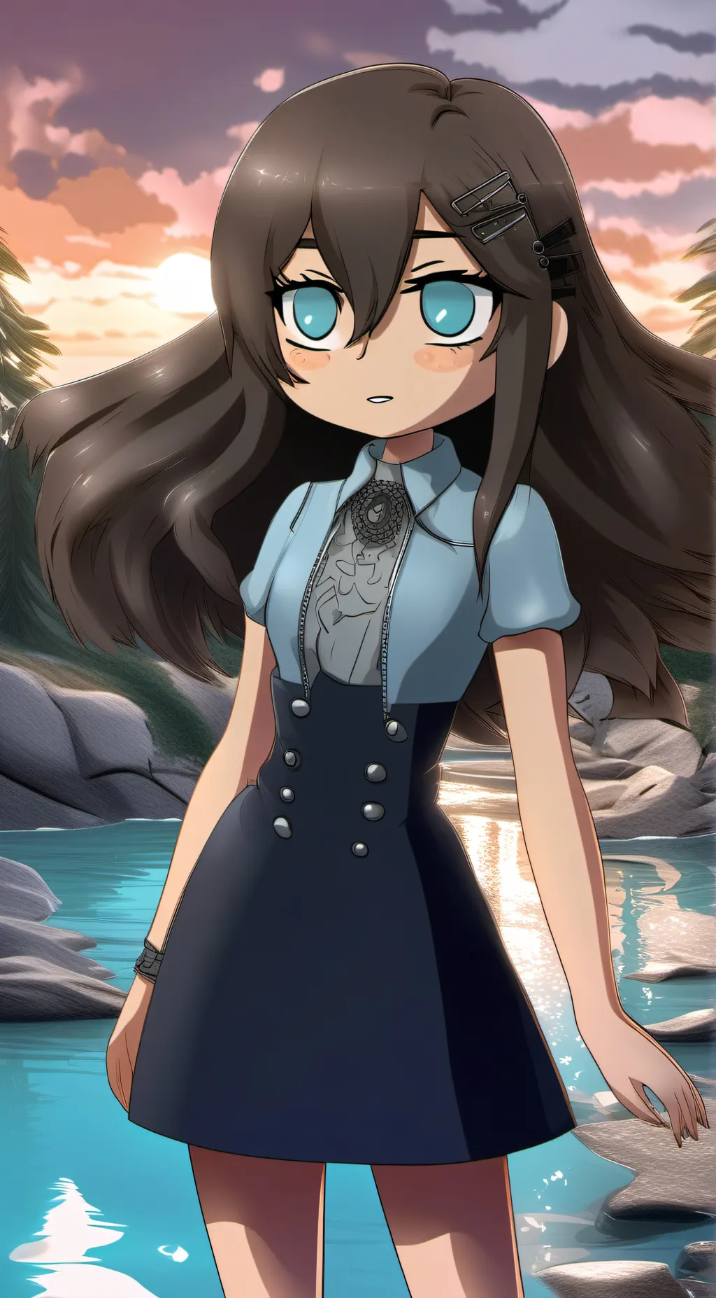 ai character: Kiana  background