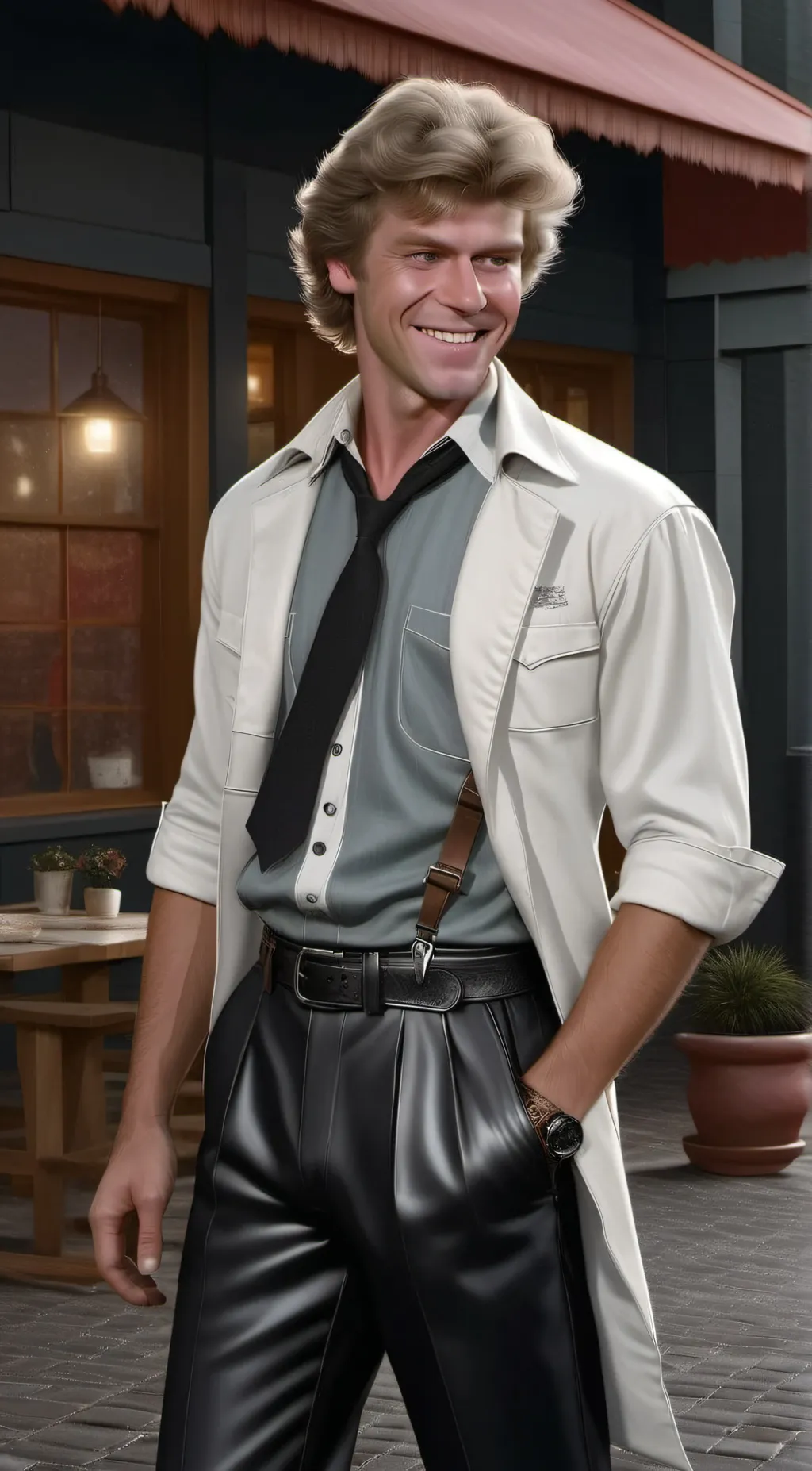 ai character: Grease Kenickie  background