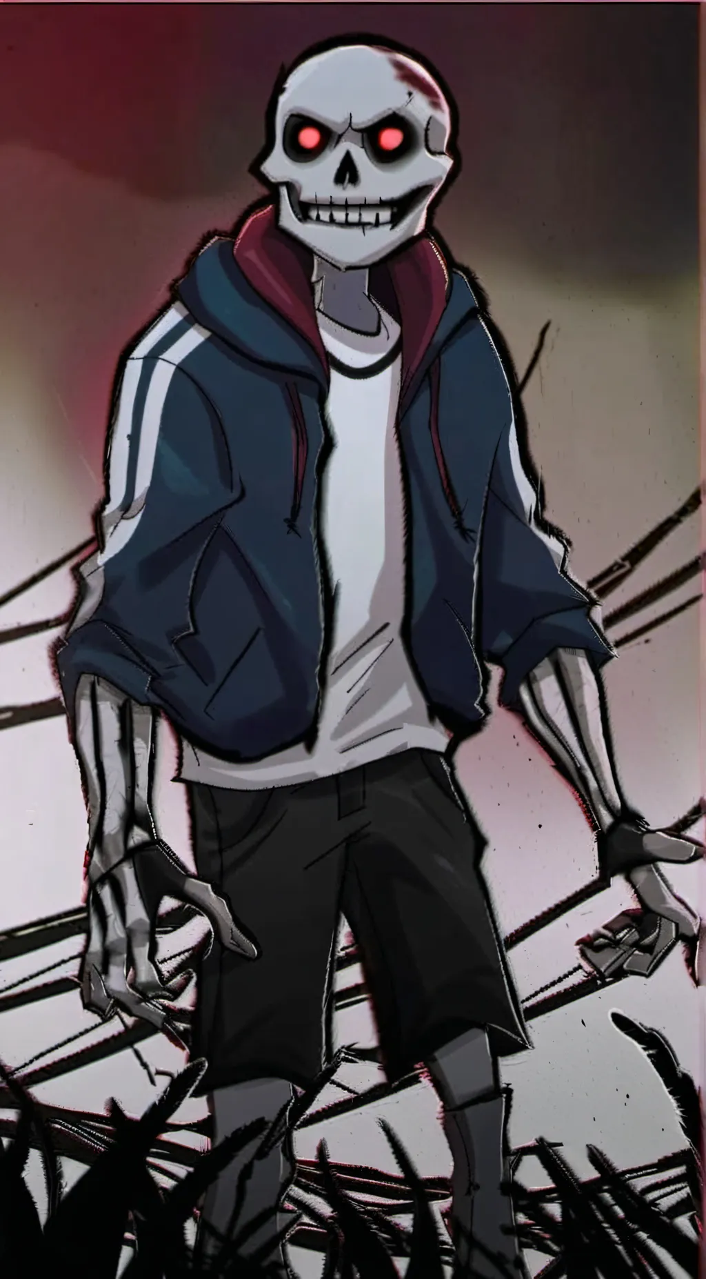 ai character: Horror Sans background