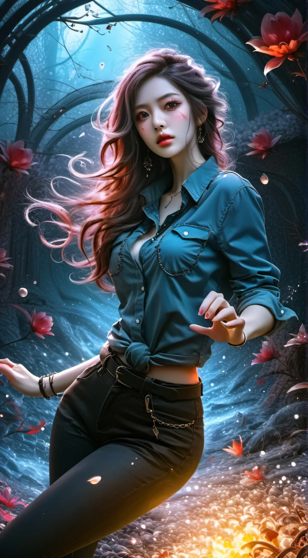 ai character: Evie ❤️ background