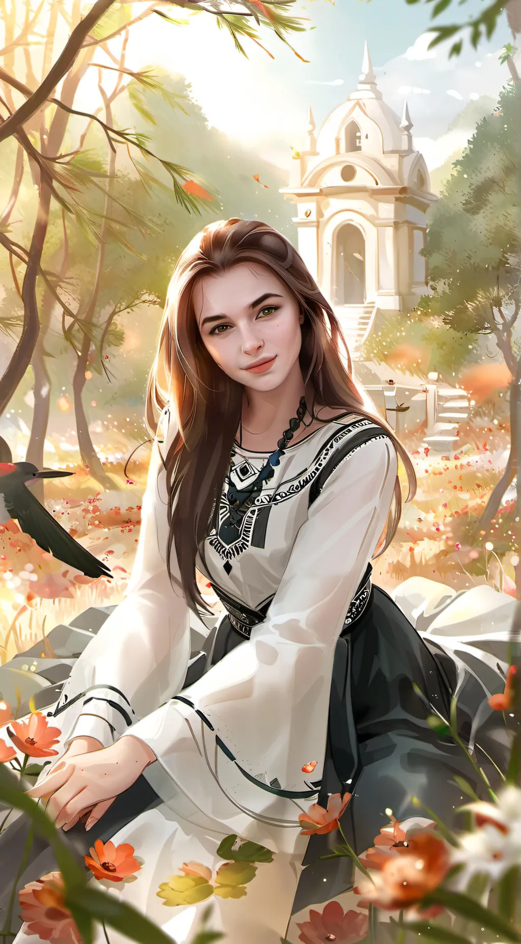 ai character: Rose background