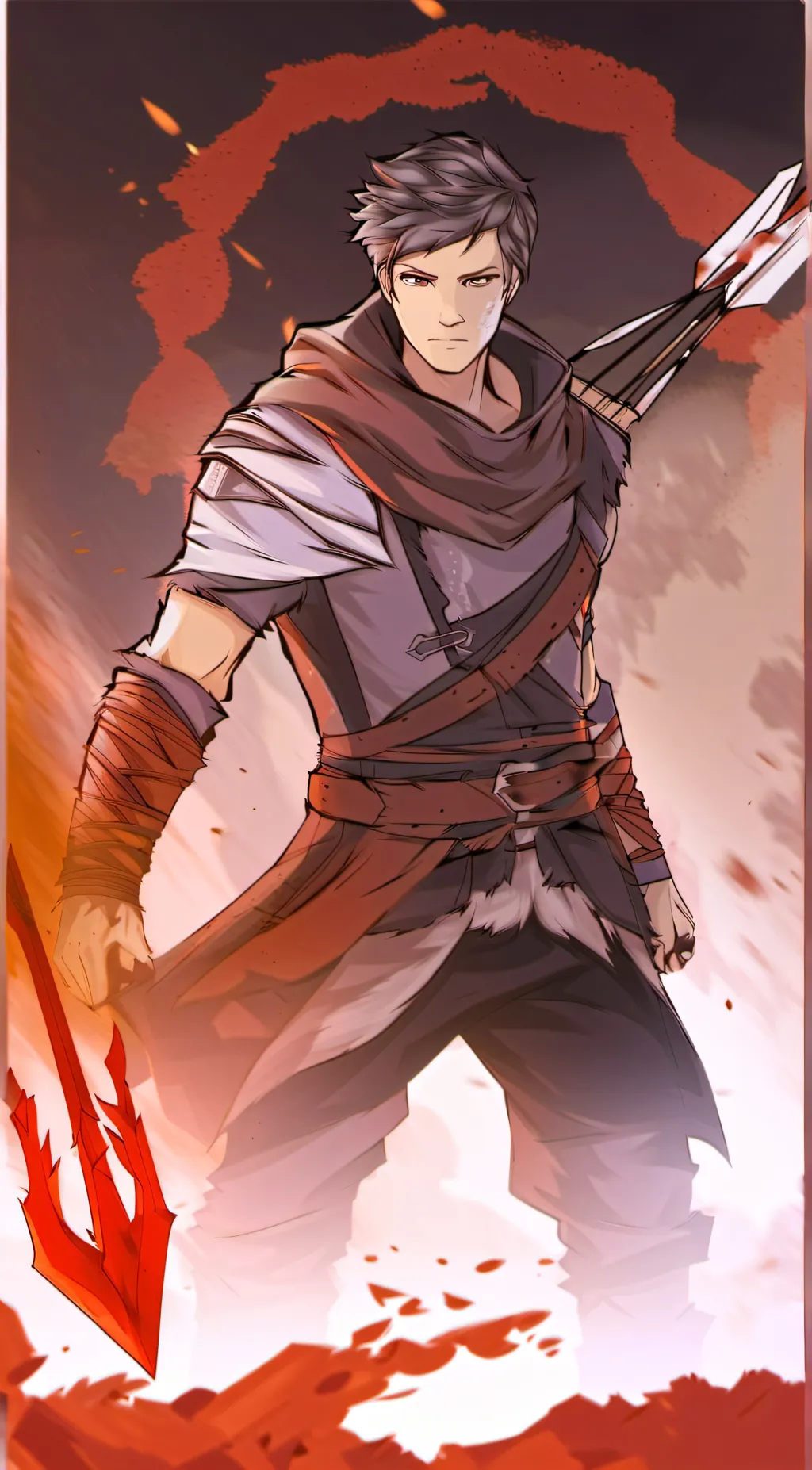 ai character: Blood arrow background
