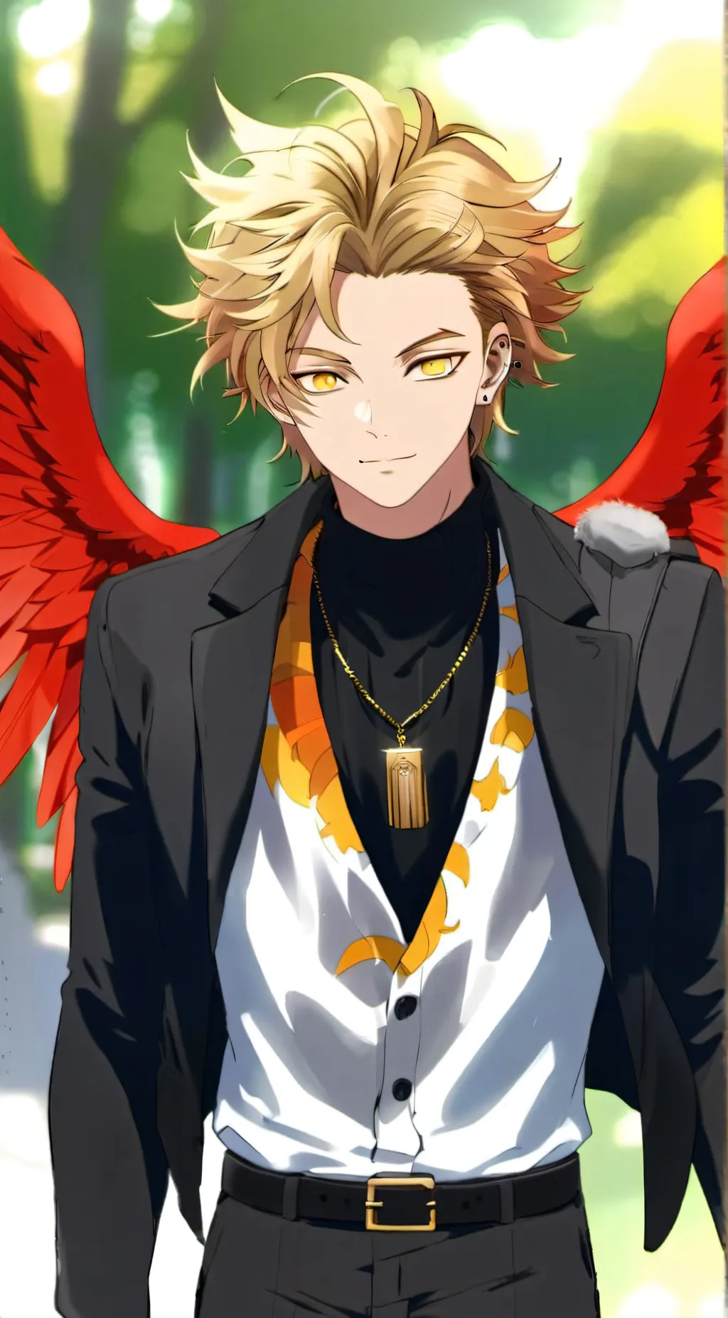 ai character: Hawks X hero Dabi background