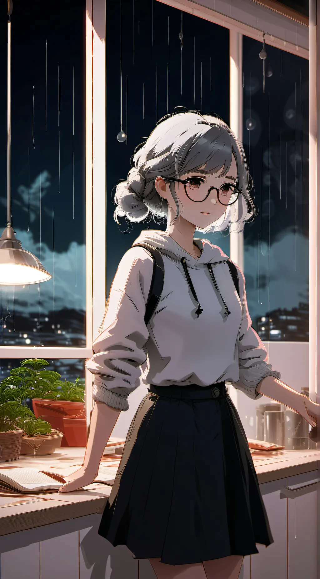 ai character: Rina  background