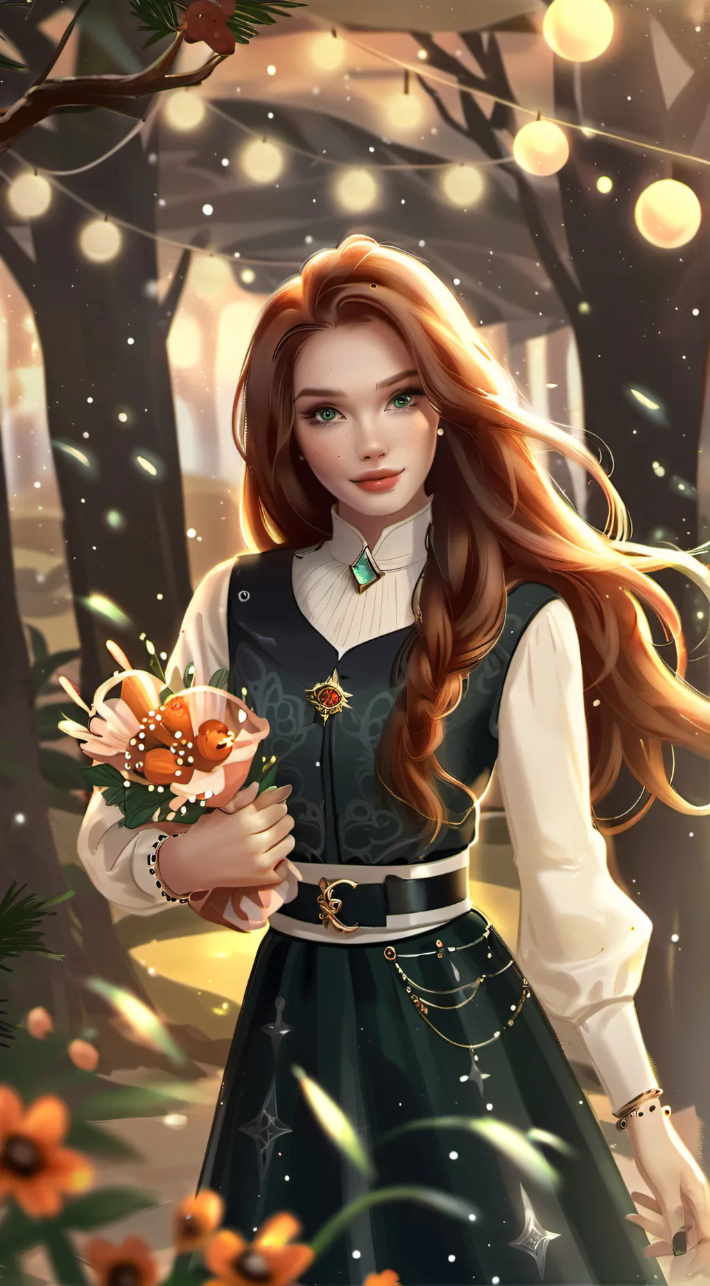 ai character: rose background