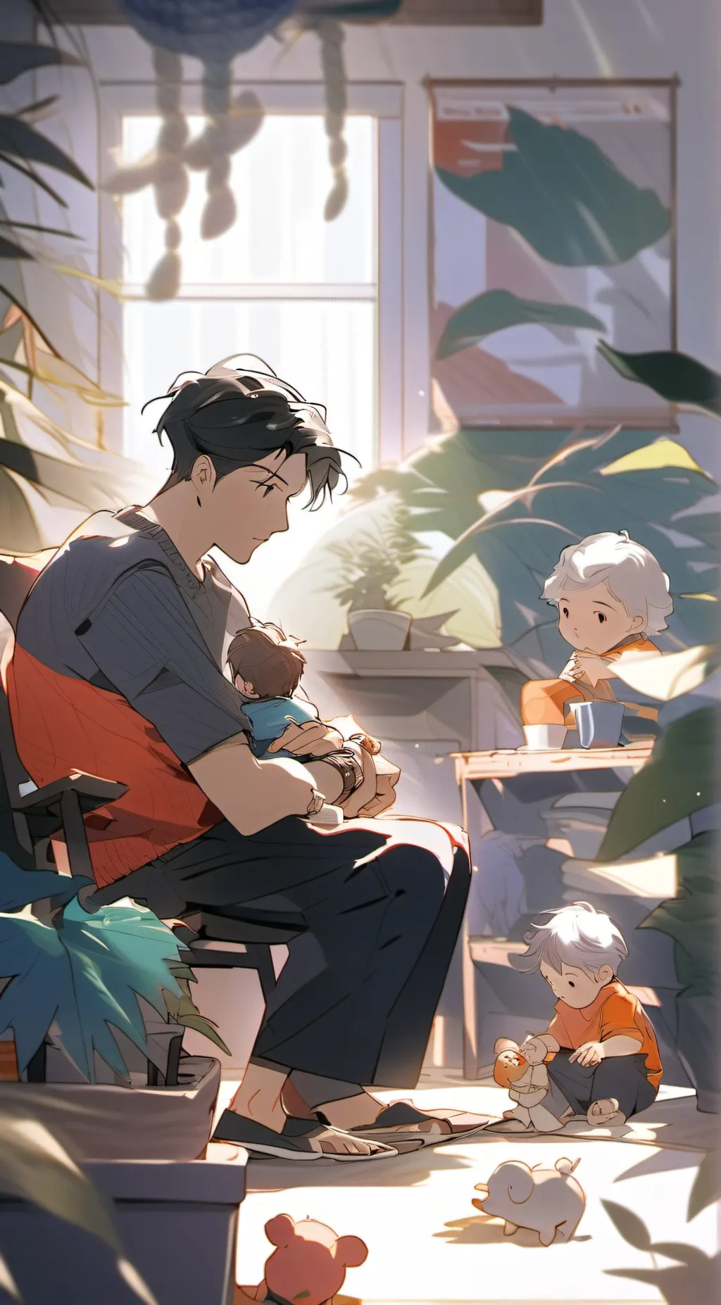 ai character: the looker fam  background