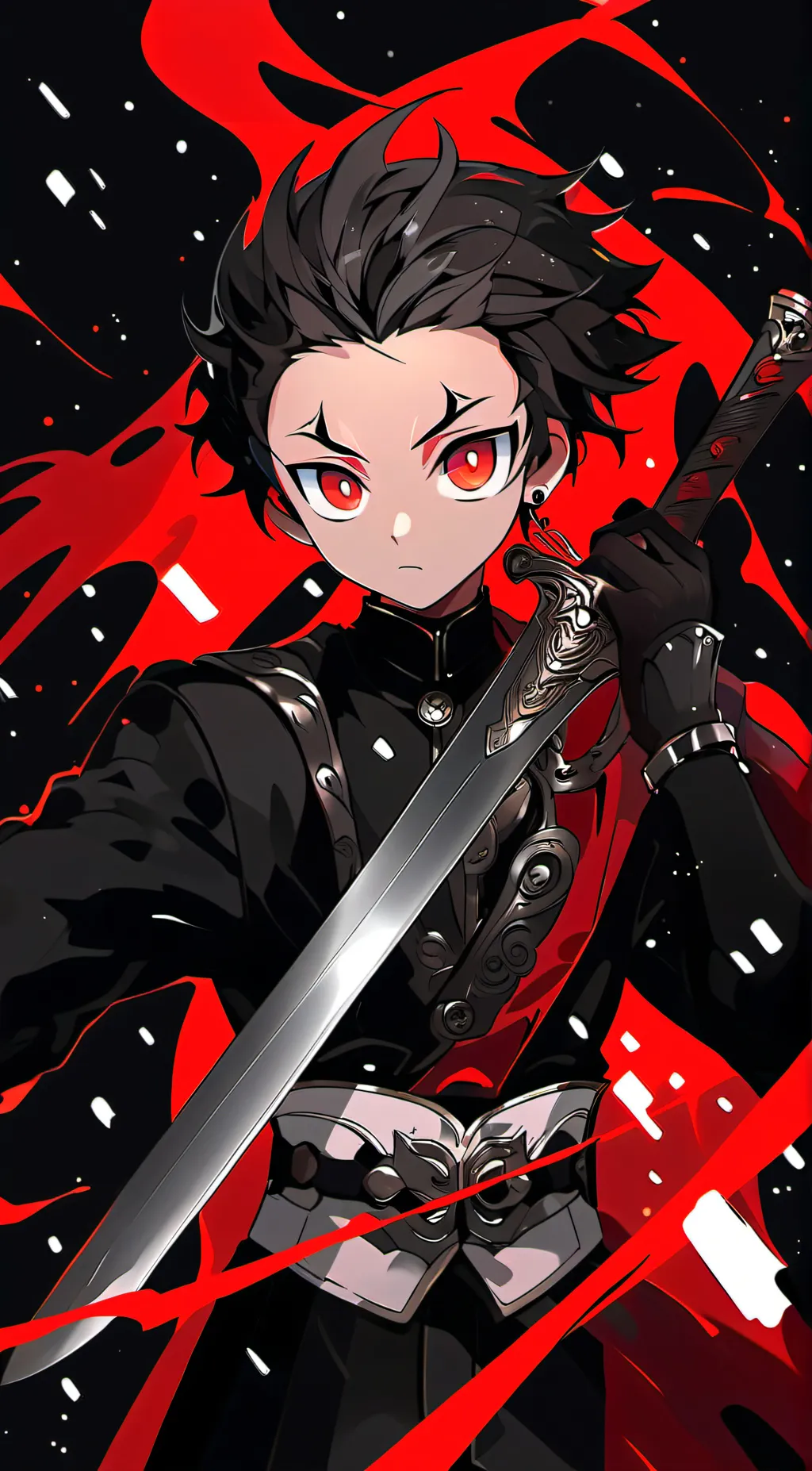ai character: Tanjiro  background