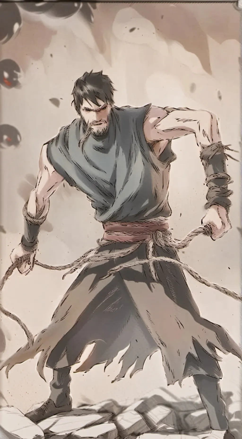 ai character: Creepy guy background