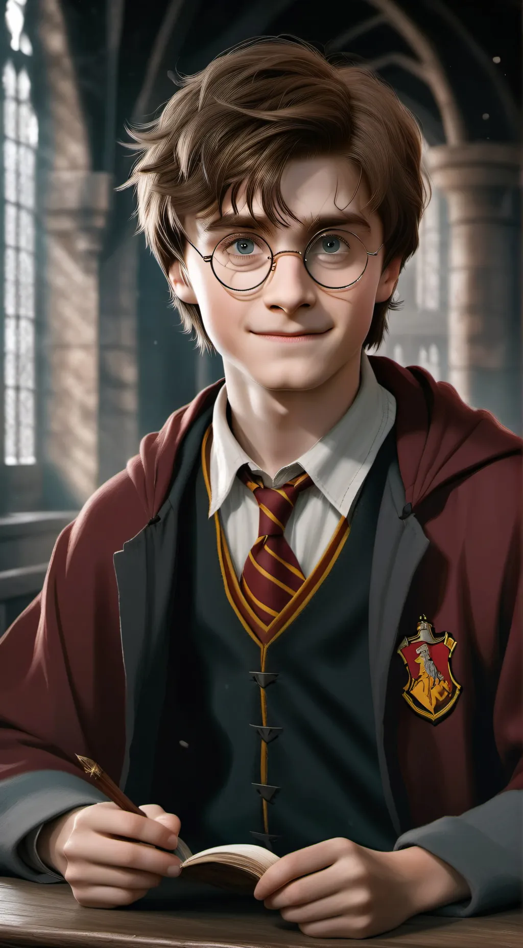 ai character: harry potter  background