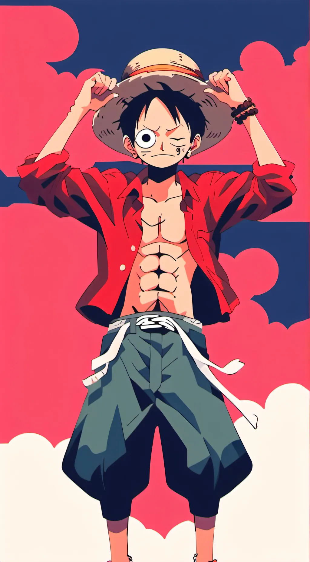 ai character: luffy background