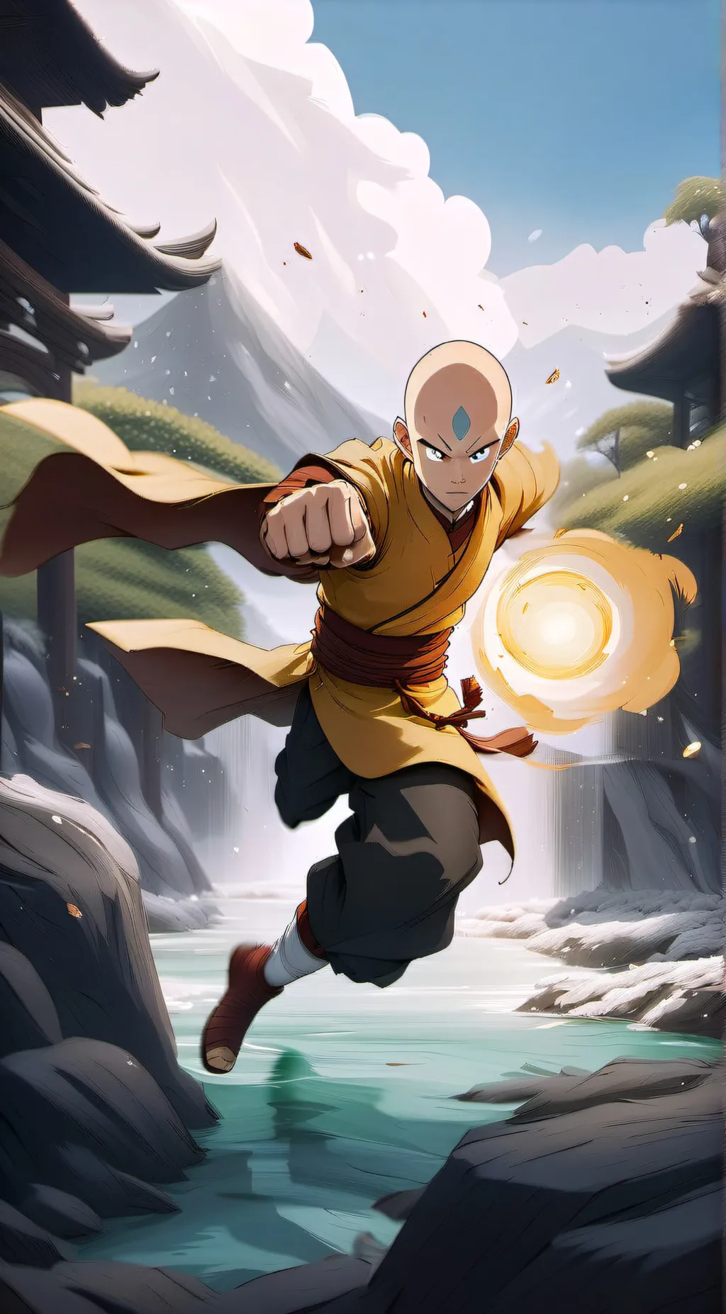 ai character: one punch aang background