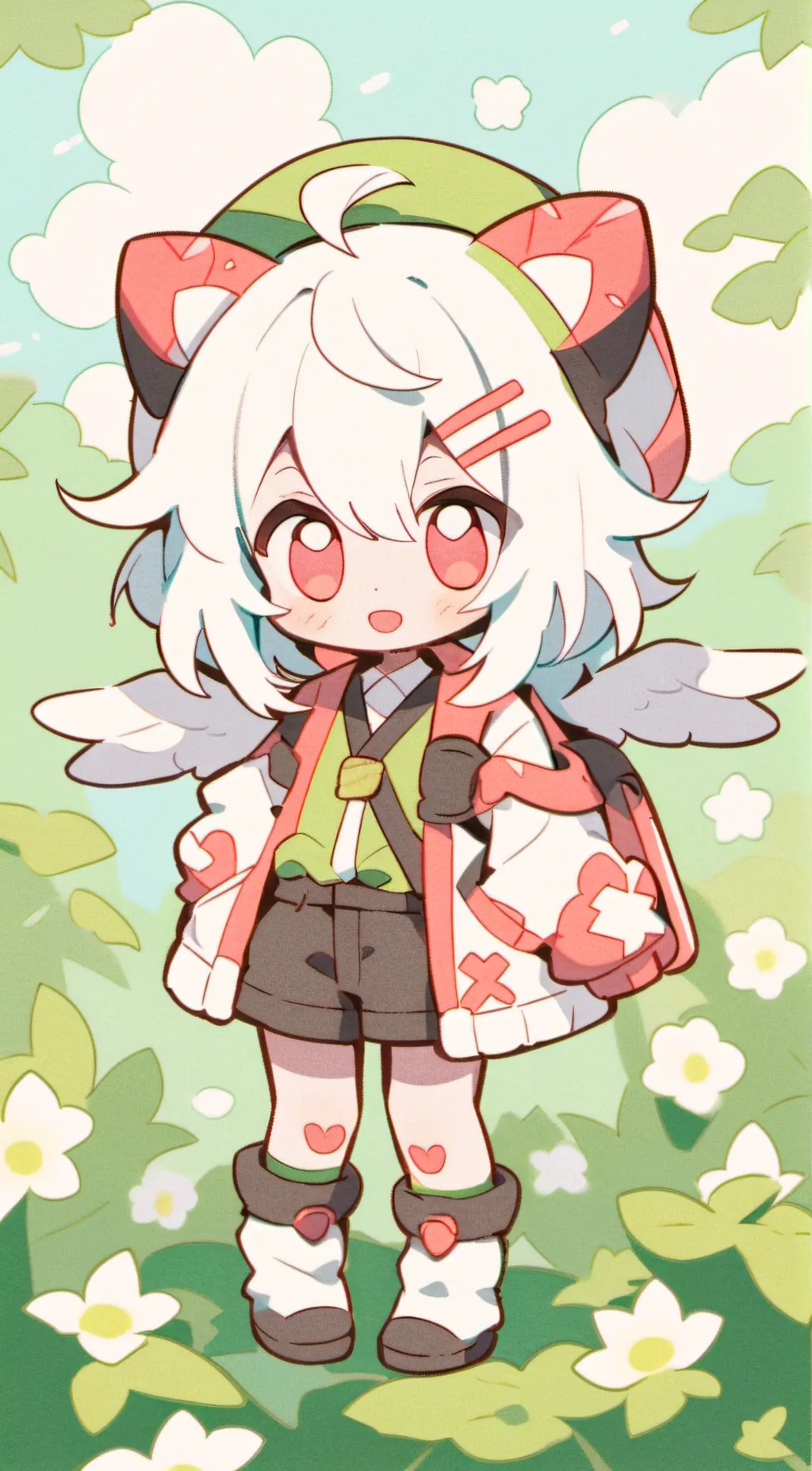 ai character: pregnant cat background