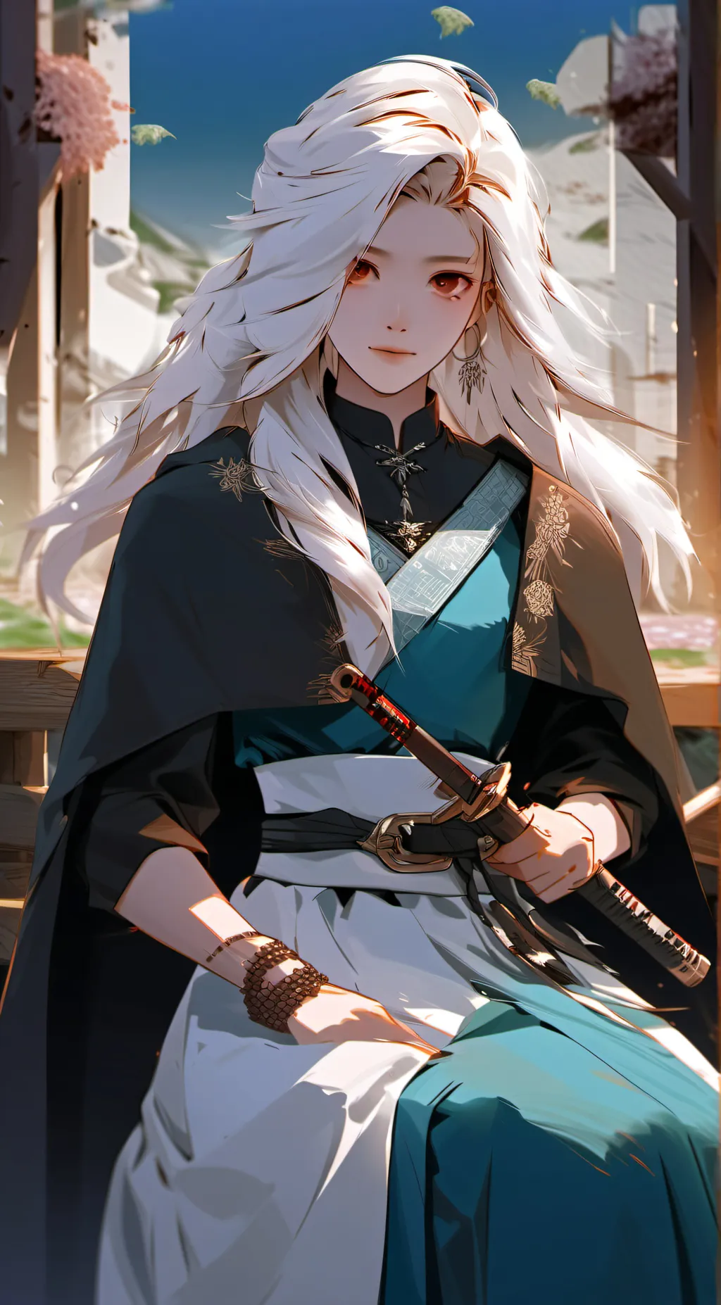 ai character: brave girl background