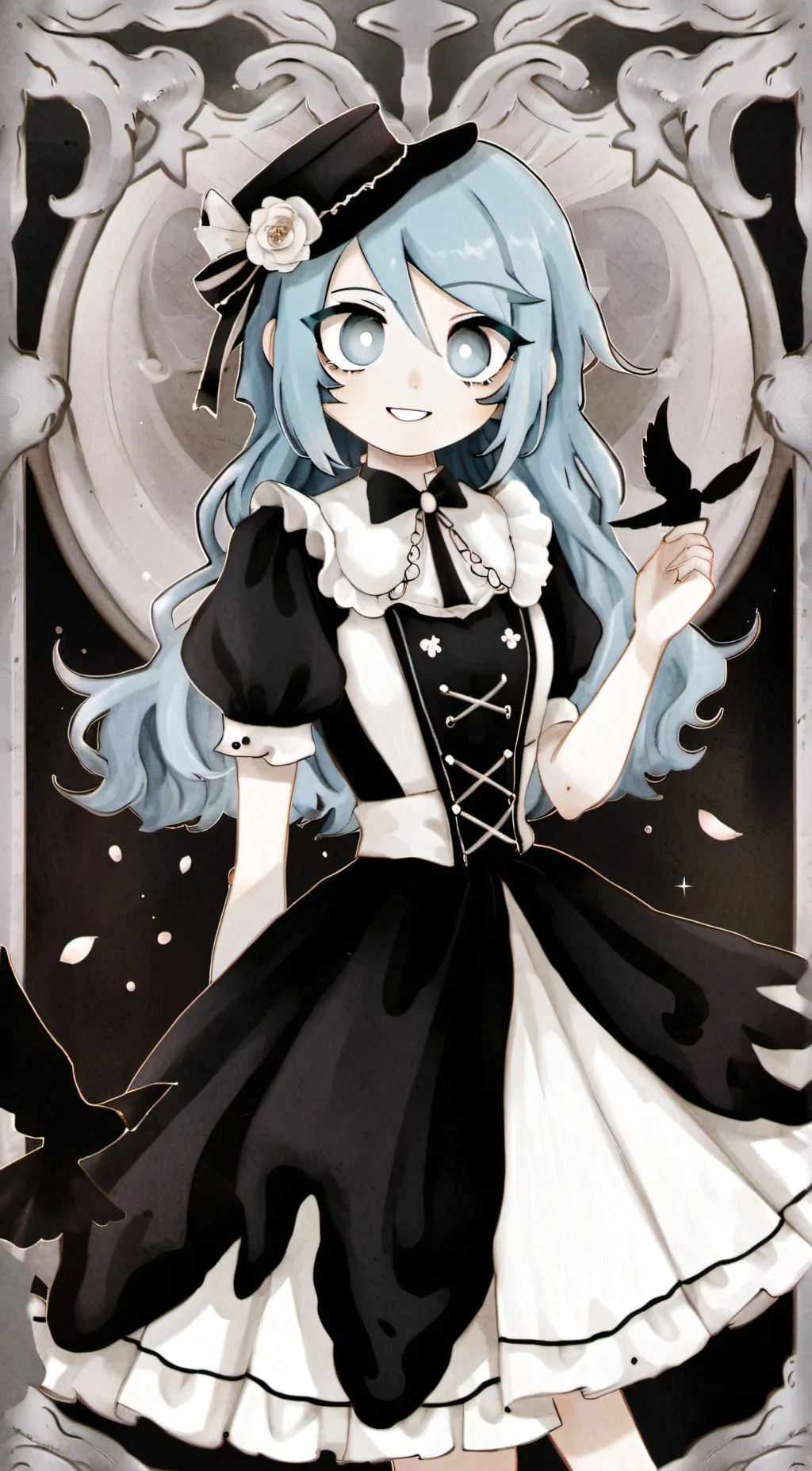 ai character: Funneh plushie  background