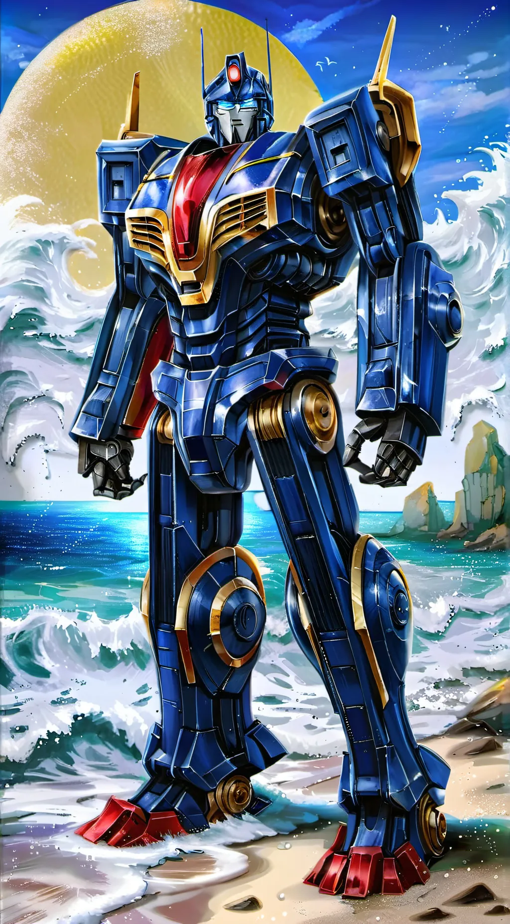 ai character: the landing background