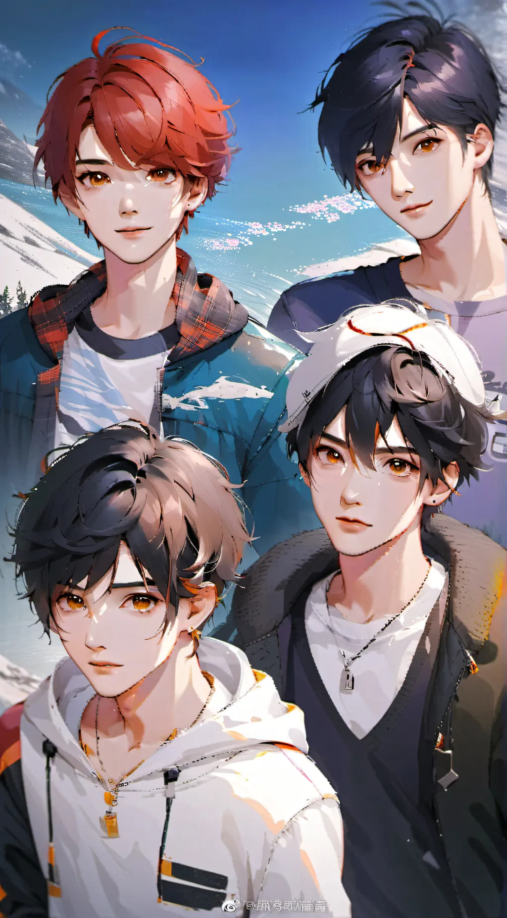 ai character: four boyfriends  background