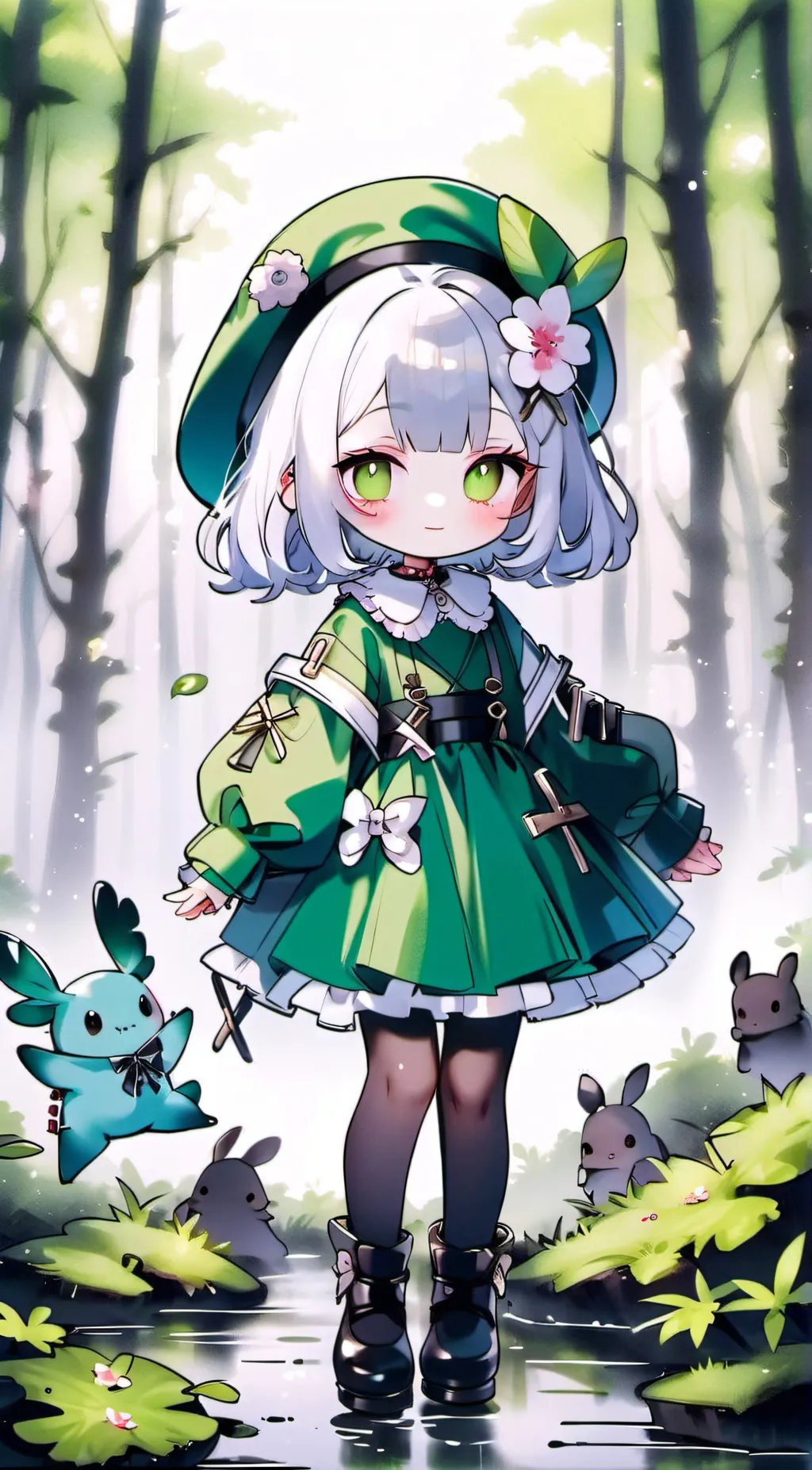 ai character: ☆🥝 kiwi girl 🥝☆ background