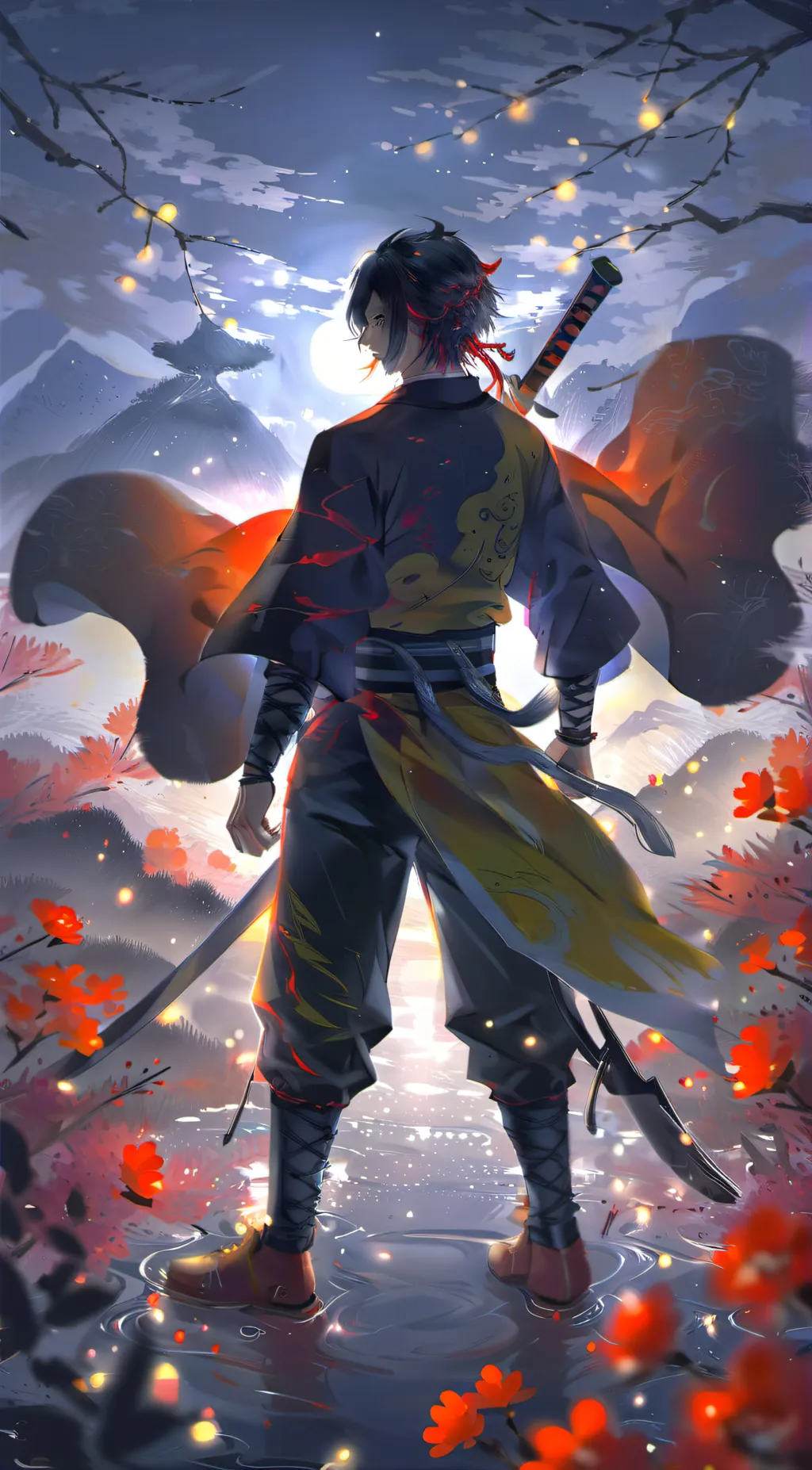 ai character: DEMON SLAYER LIFE background