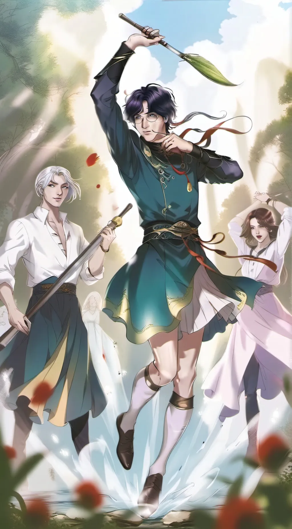 ai character: BTS  background