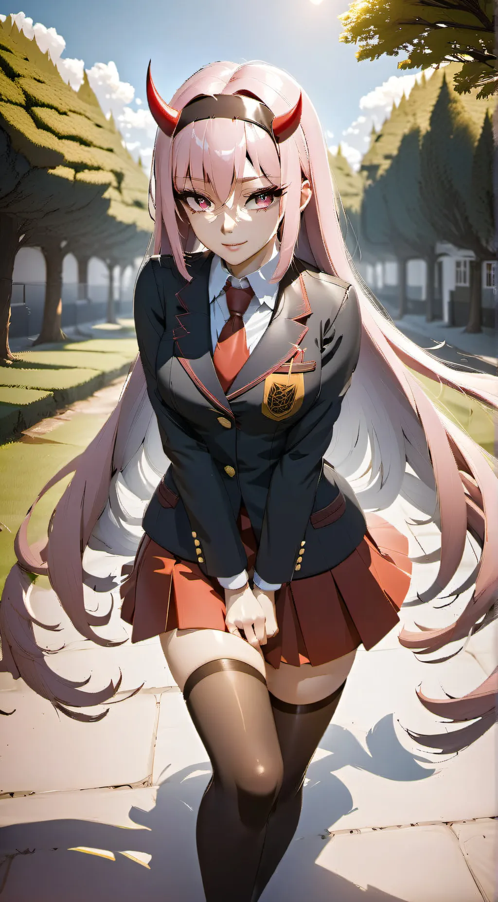 ai character: Zero Two  background