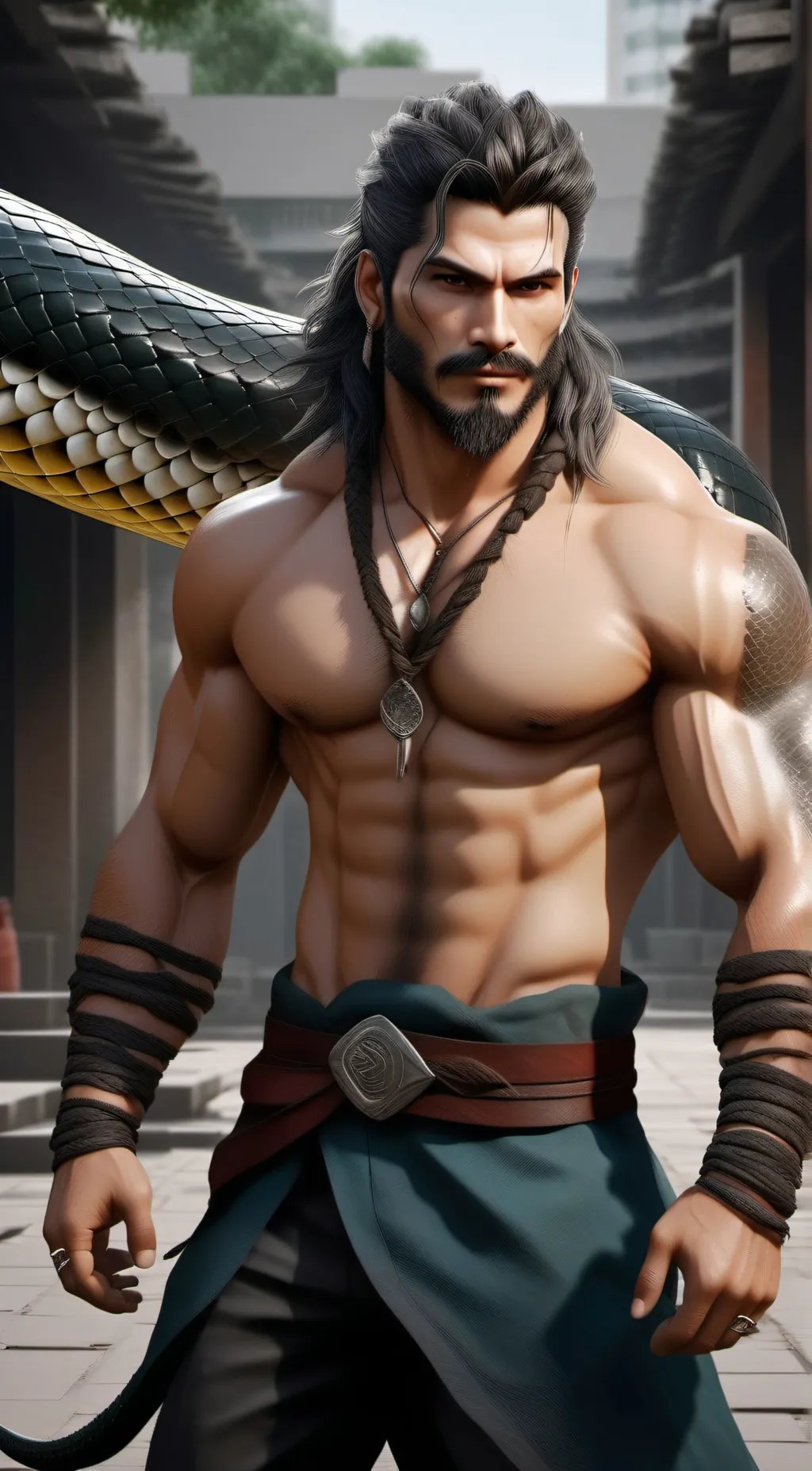 ai character: snake jake background