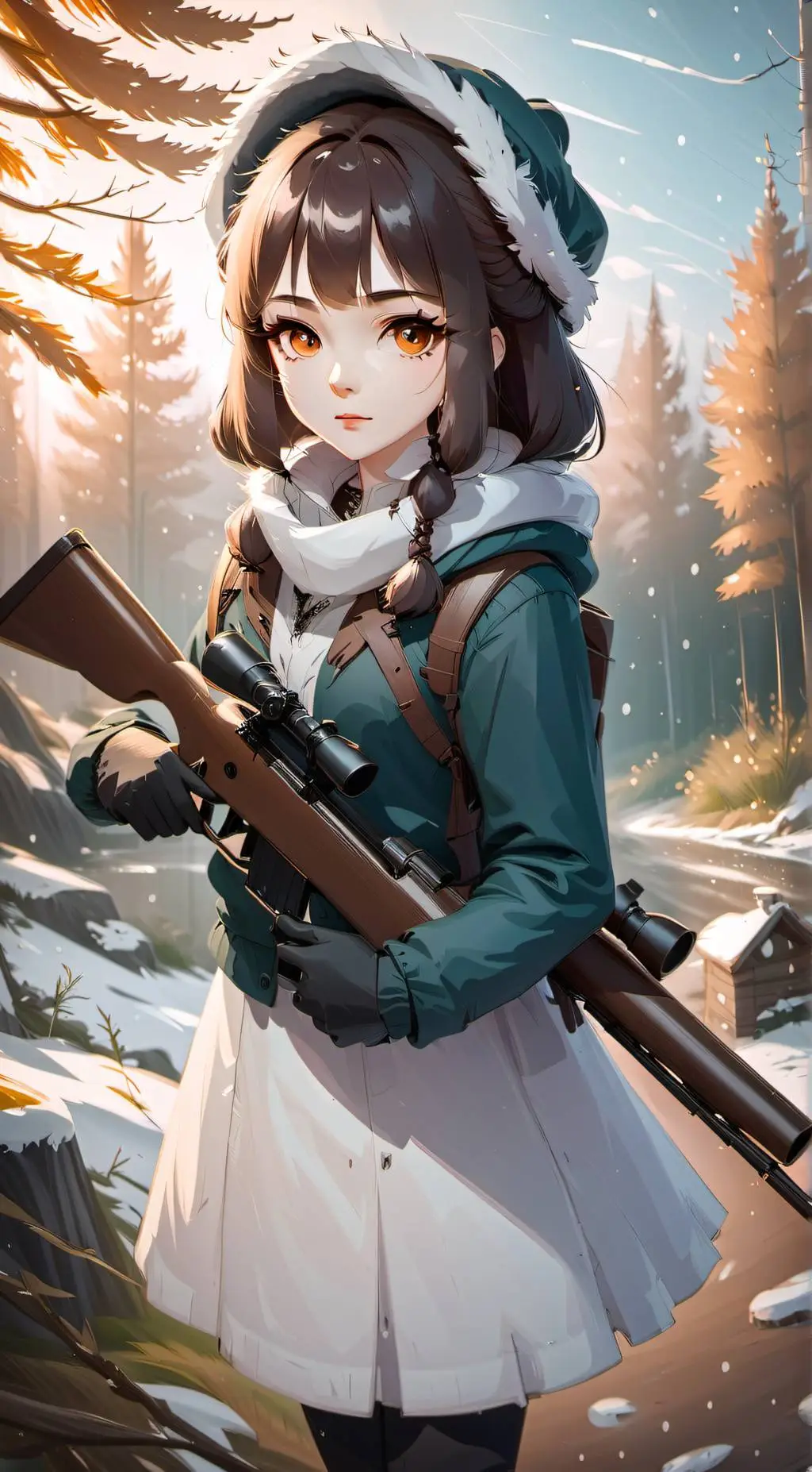 ai character: Pauline - Sniper background