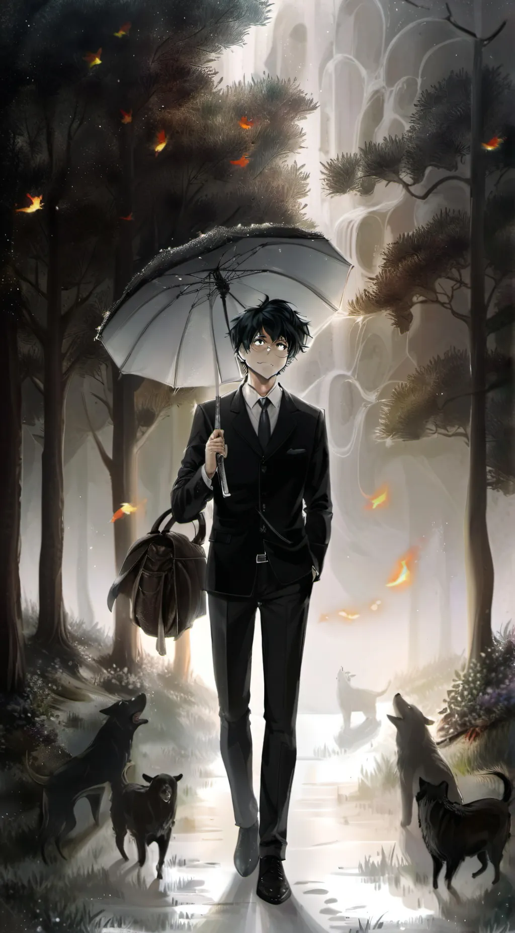 ai character: mafia boss deku background