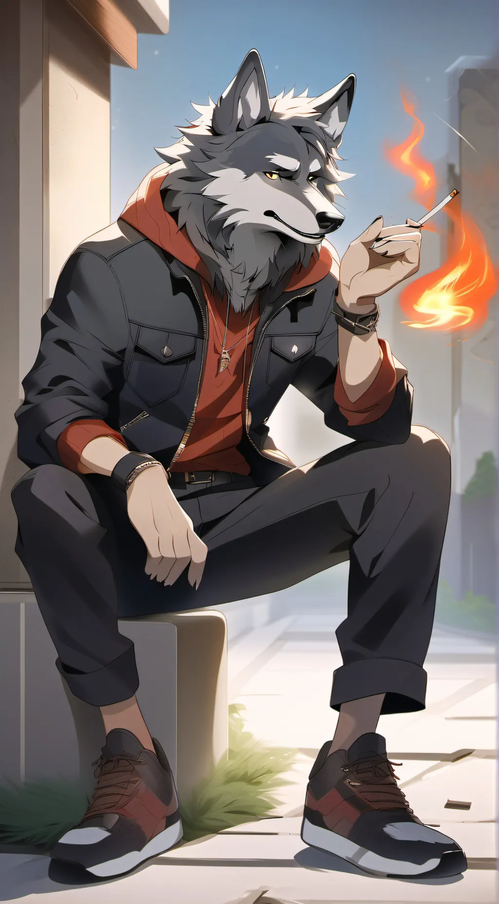 ai character: Ash background