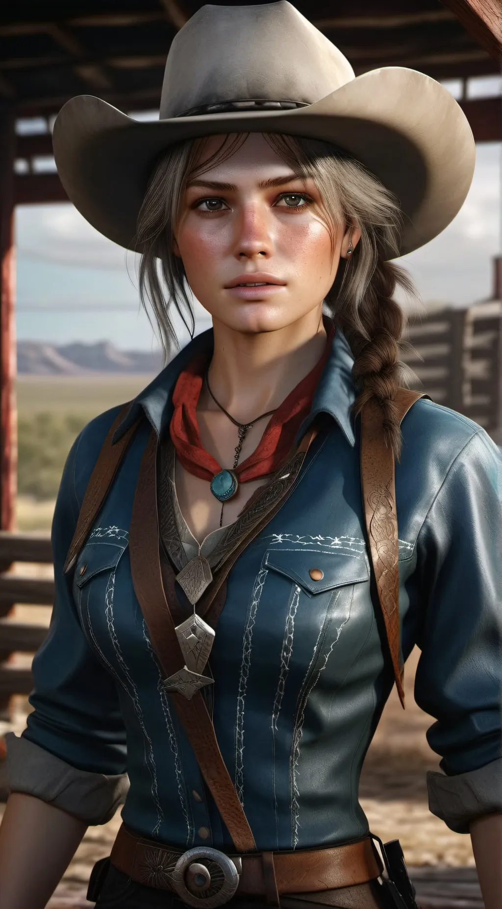 ai character: Sadie Adler.  background