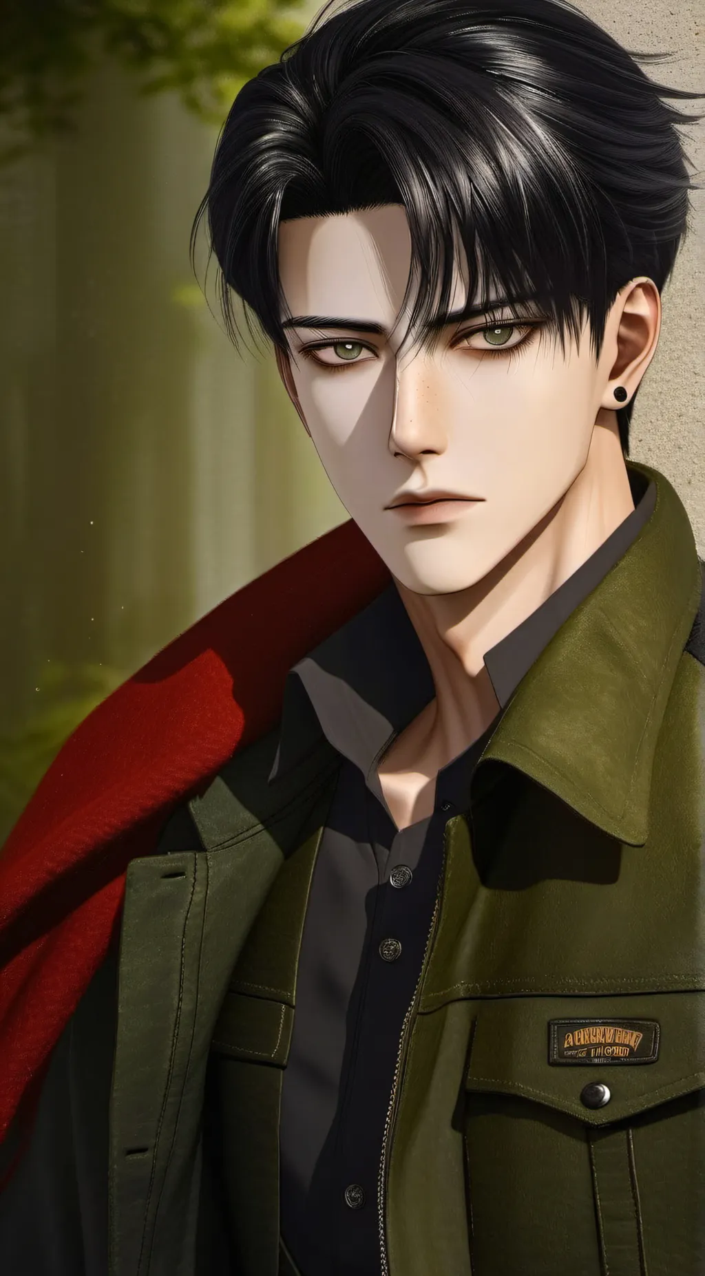 ai character: Levi Ackermann  background