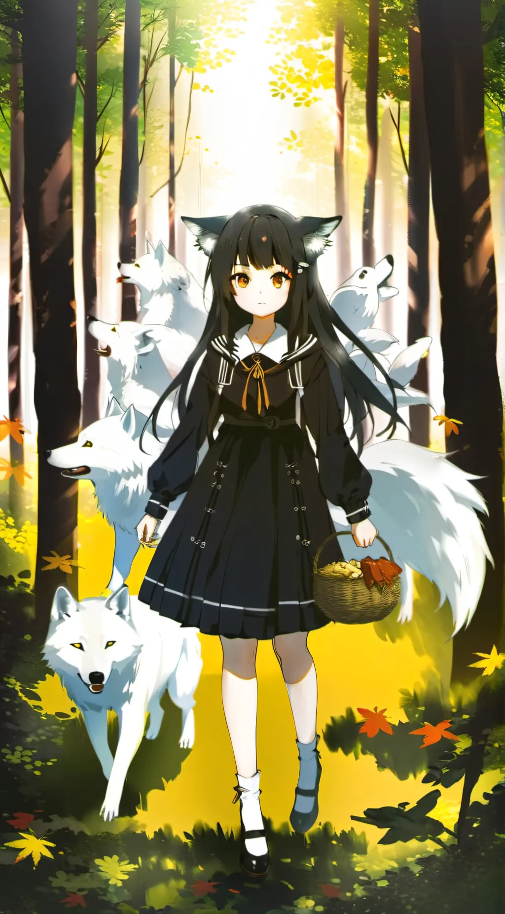 ai character: Violet background