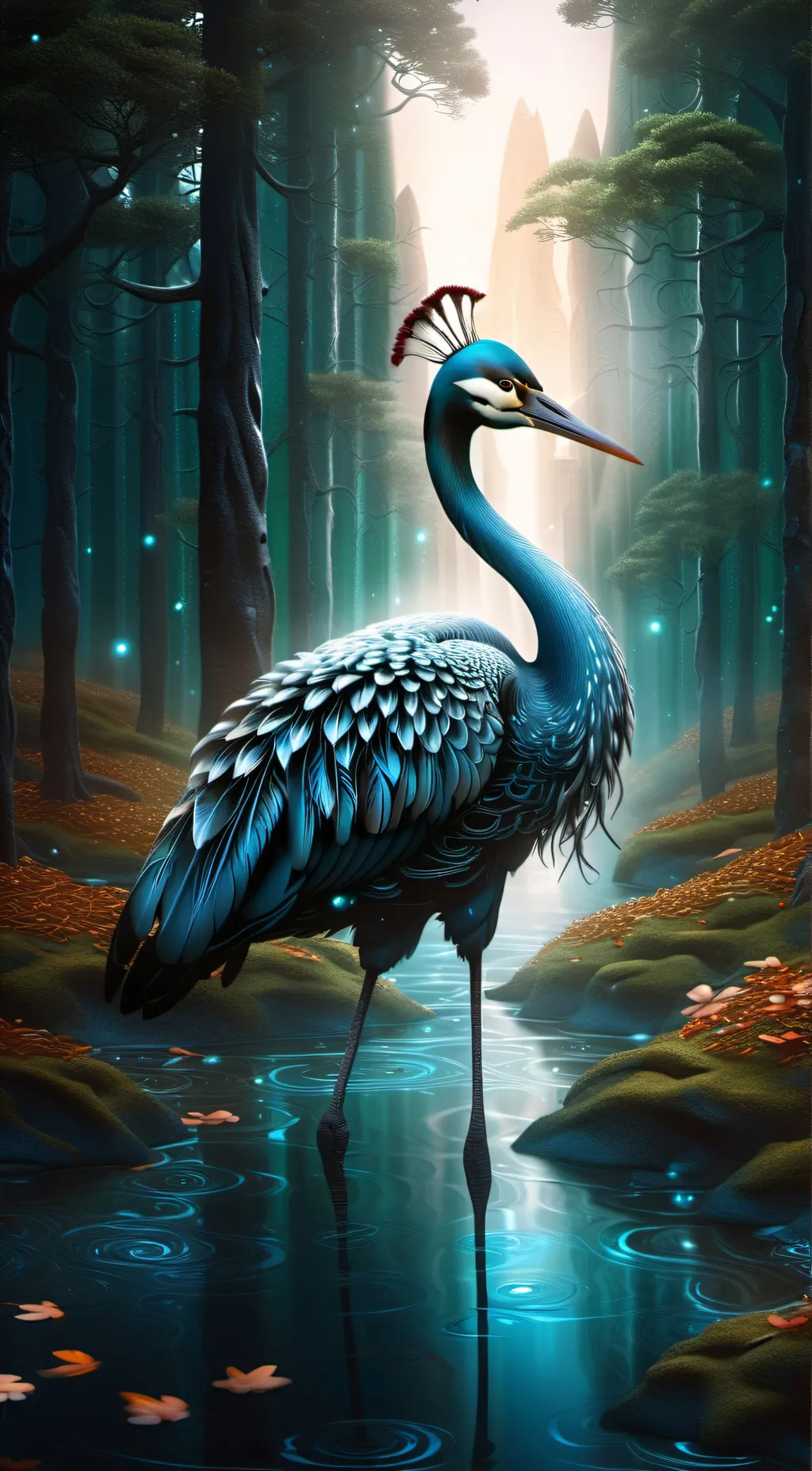 ai character: Peacock background