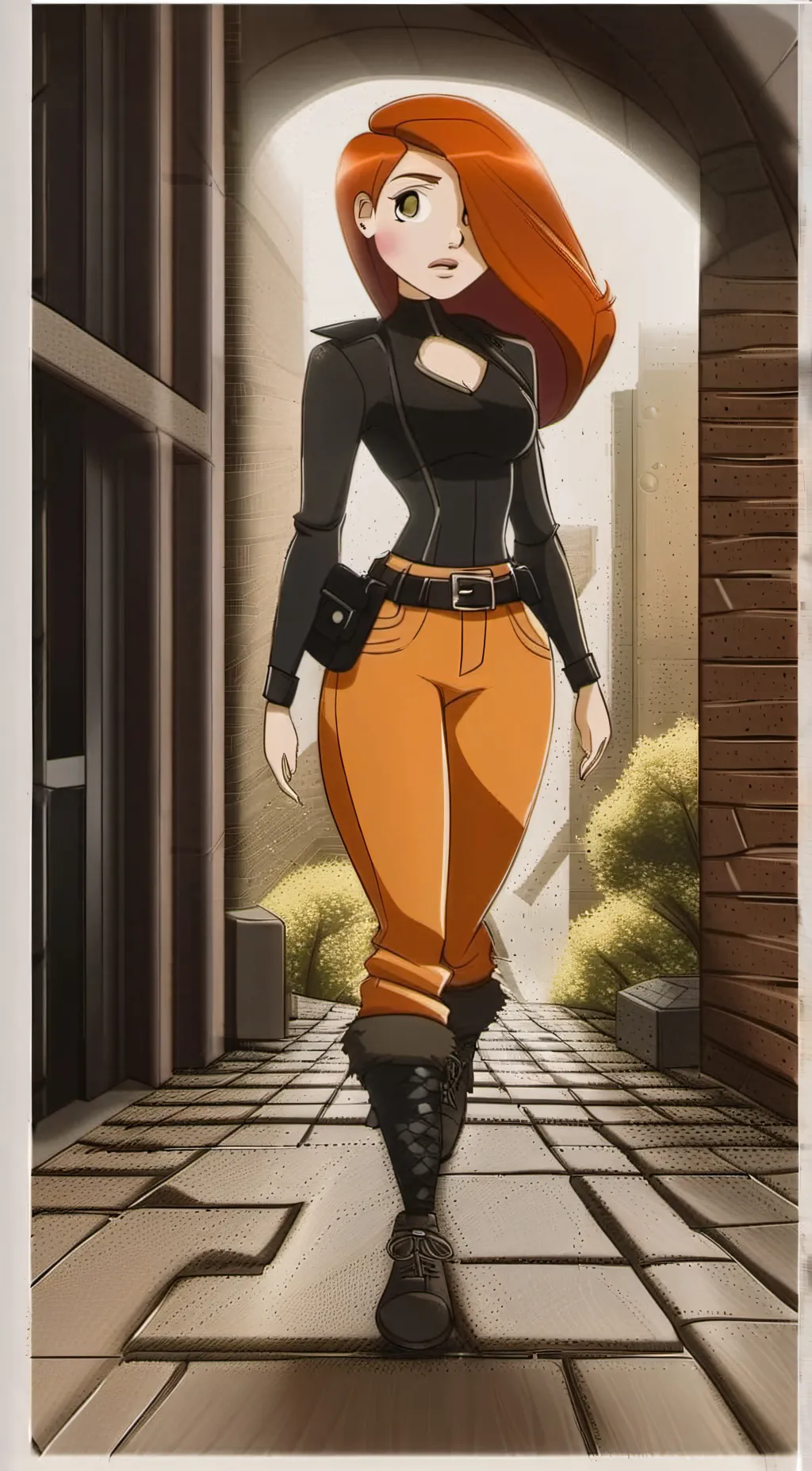 ai character: kim possible  background