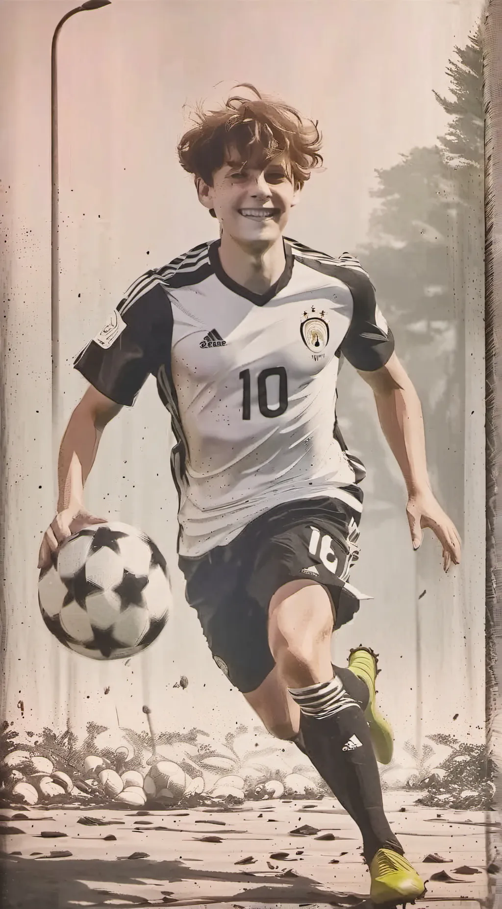 ai character: Kai⚽🎧🫧 background