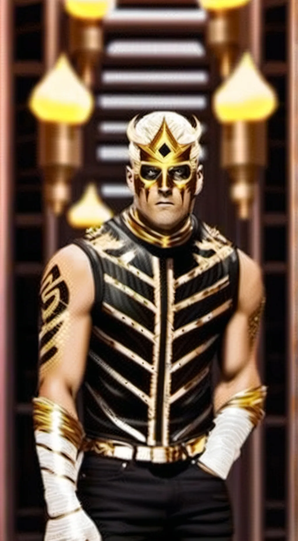 ai character: Gold dust  background