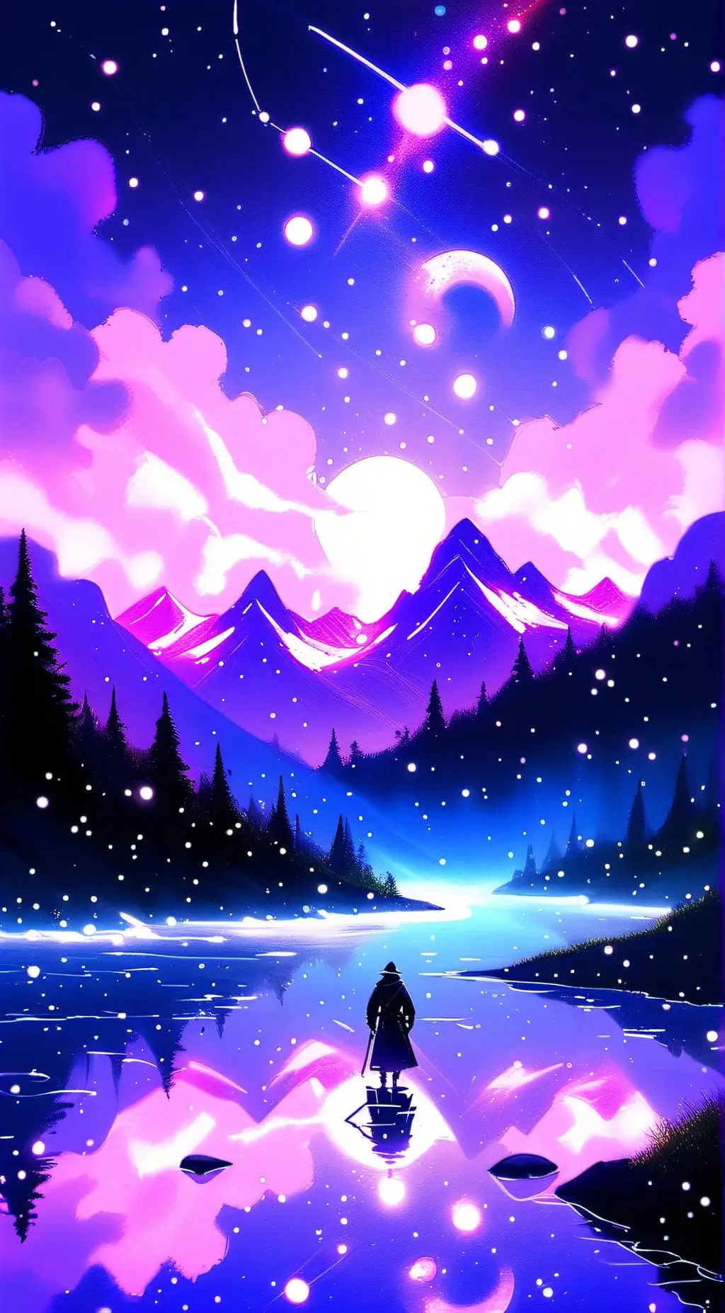 ai character: space au Sc background
