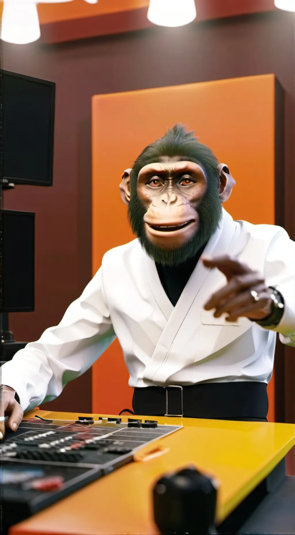 ai character: Rizzler Monkey background