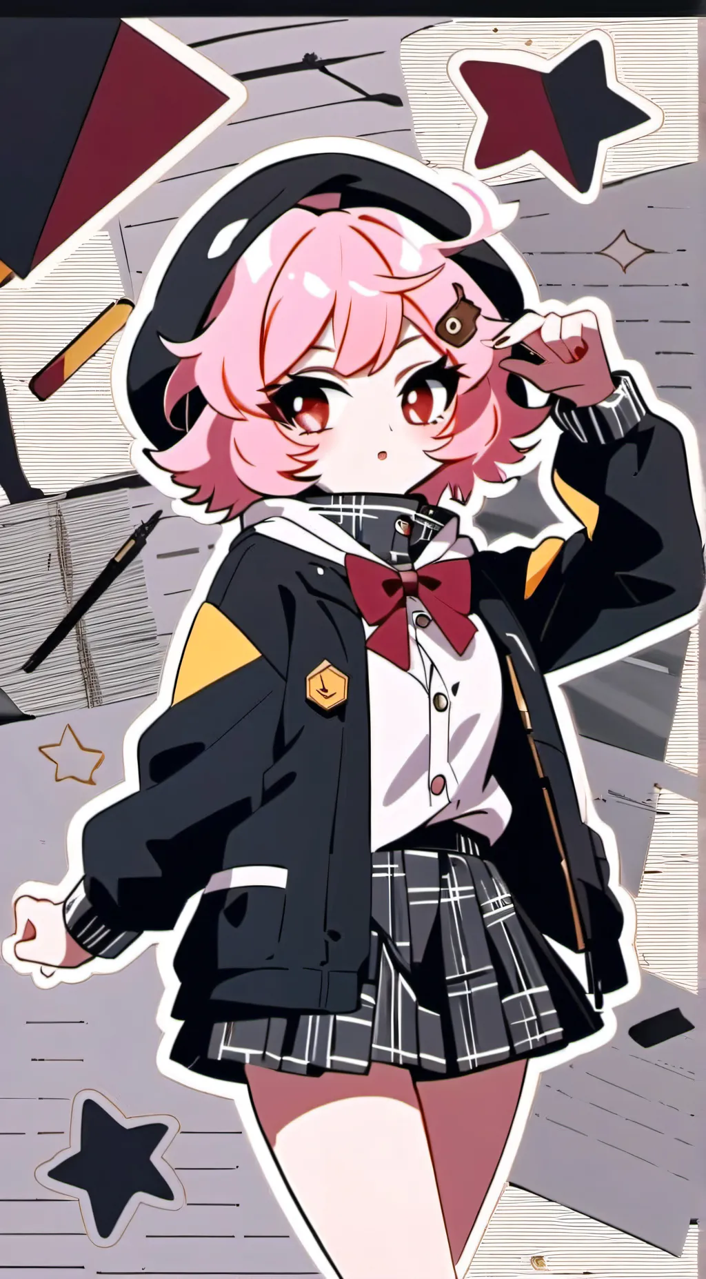 ai character: mina&bakugo background
