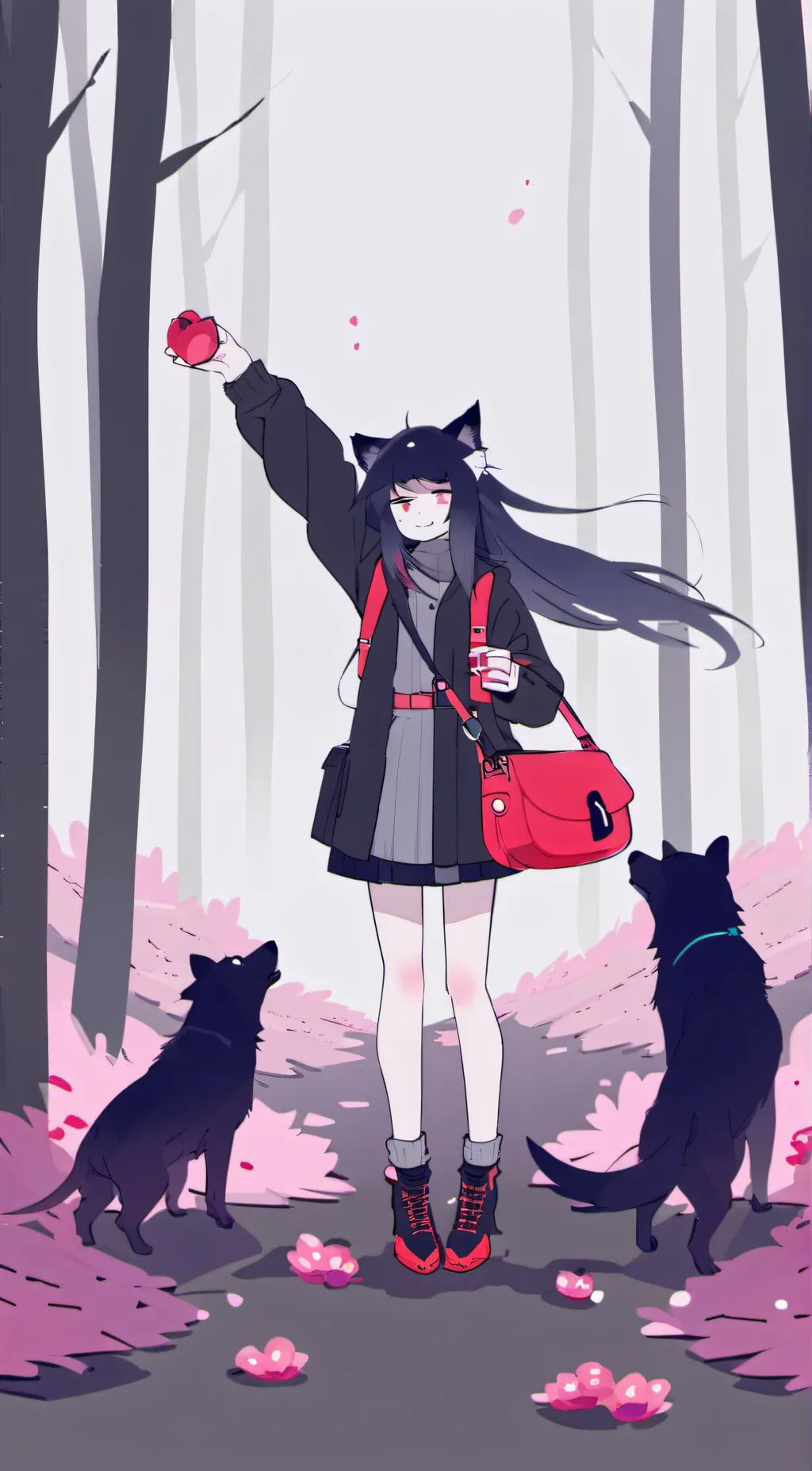ai character: Ms circle sneeze background